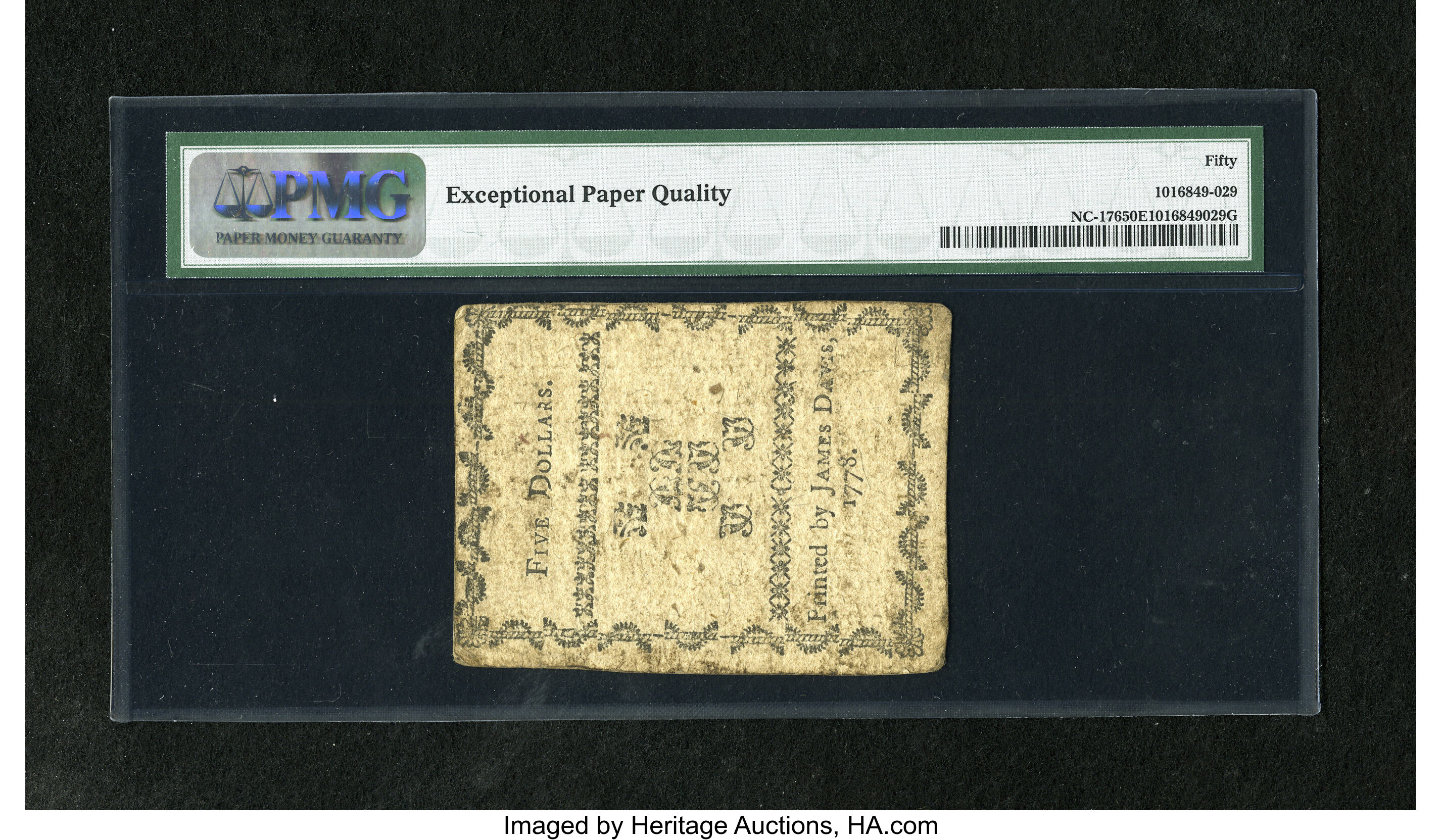 Aug 8, 1778 $5  North Carolina (Fr. NC176) thumbnail 9