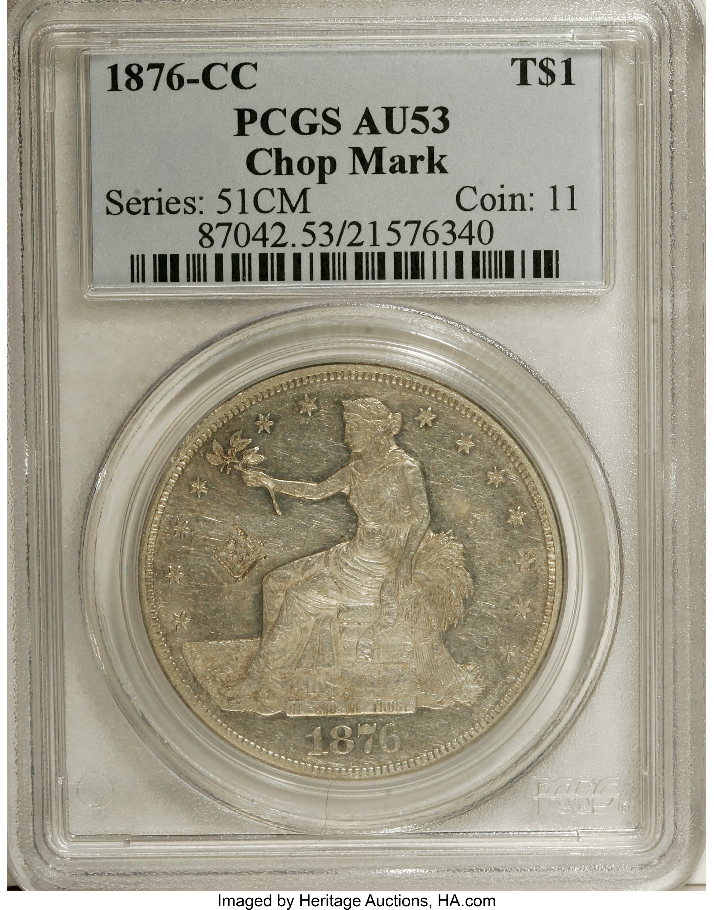 1876-CC Trade$ Chopmarked MS thumbnail 14