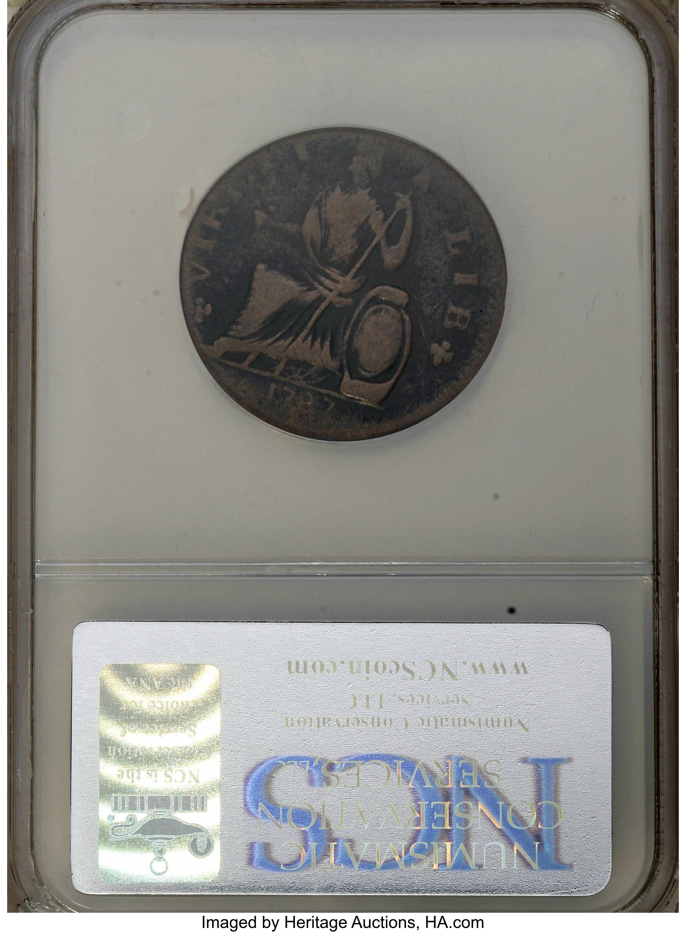 1787 Copper Nova Eborac, Seated Left MS BN G6 BN thumbnail 6