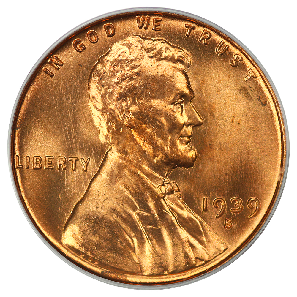 1939-S 1c PCGS MS66 RD