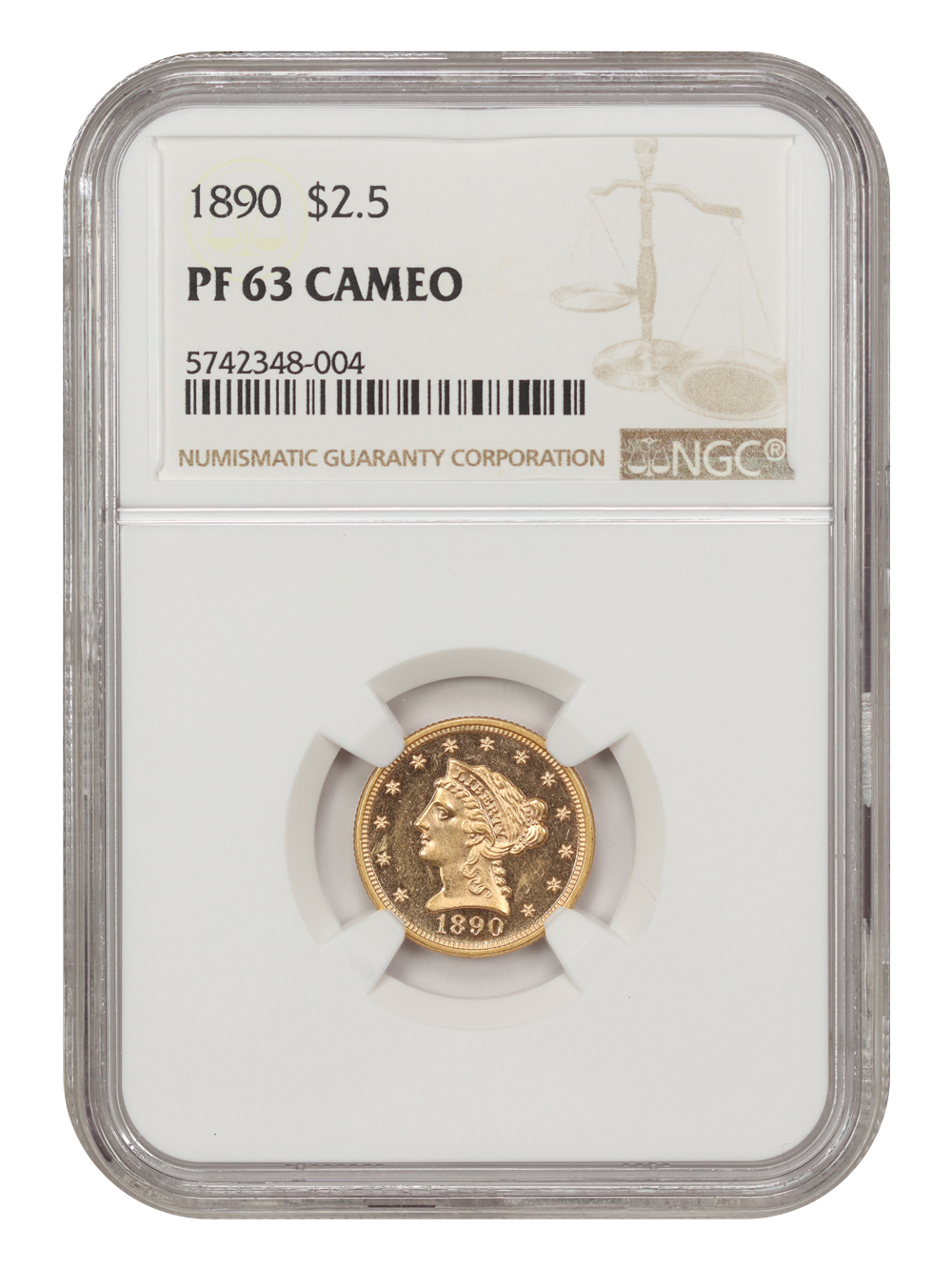 1890 $2 1/2 PR CAM thumbnail 6