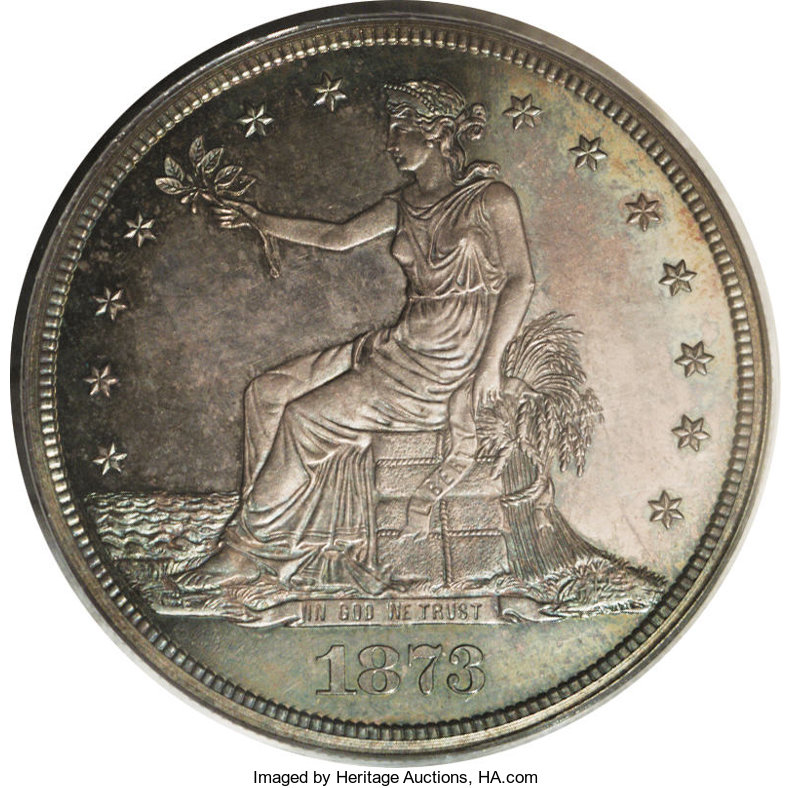1873 PT$1 Silver, J-1322 PR66 CAC thumbnail 21