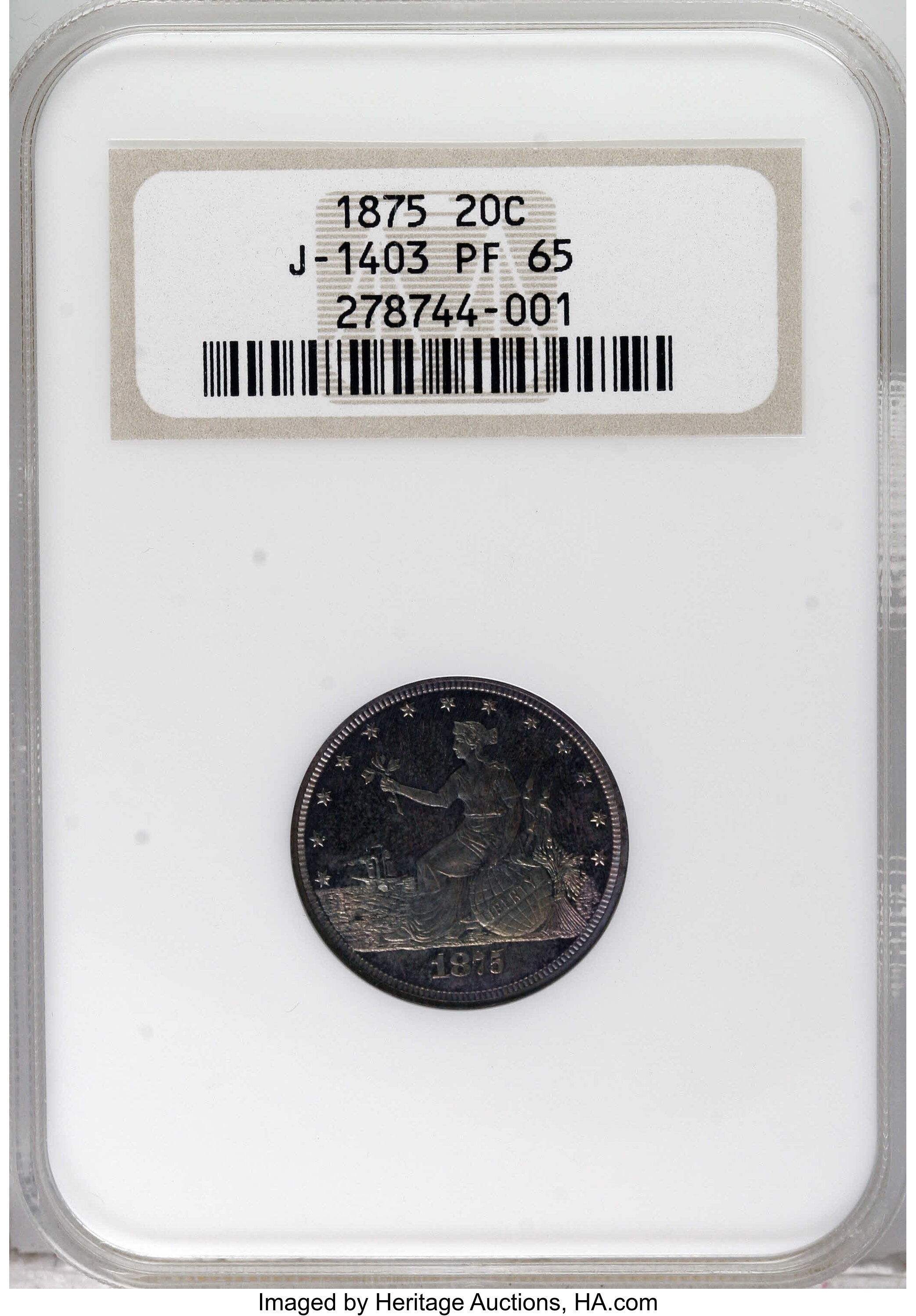 1875 P20c Silver, J-1403 PR thumbnail 9