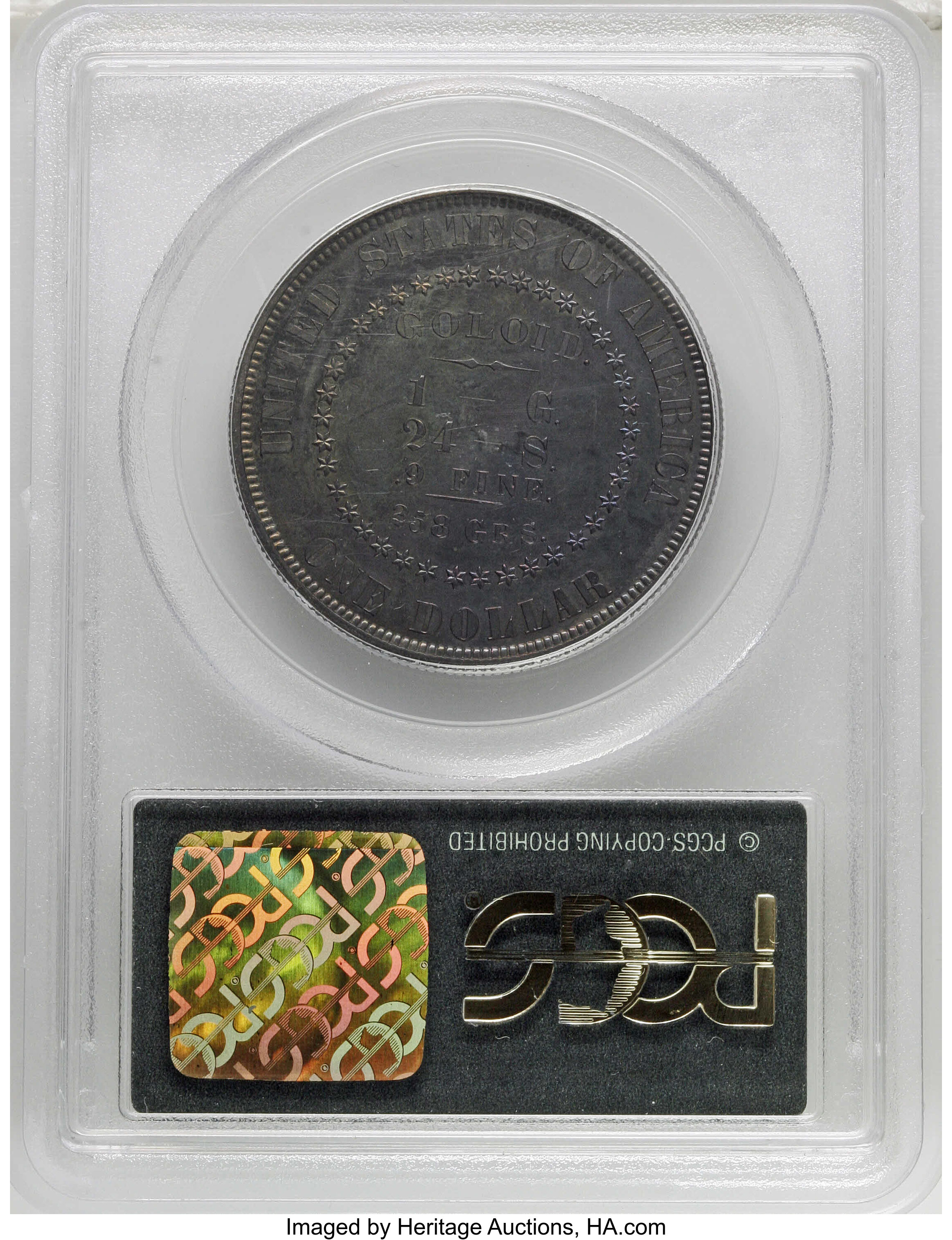 1878 P$1 Goloid Dollar, J-1557 PR thumbnail 9