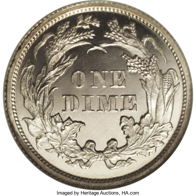 1863 10c PR DCAM PR64 DCAM CAC thumbnail 21