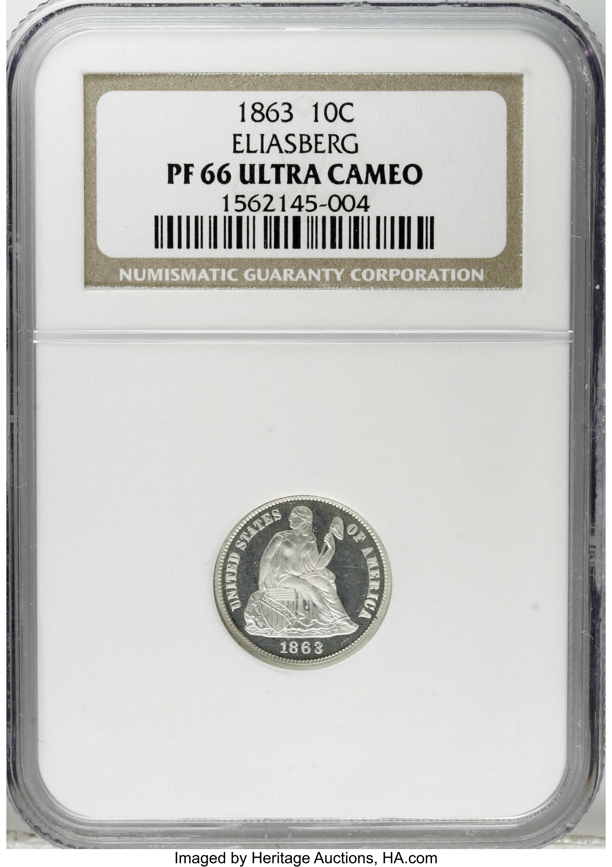 1863 10c PR DCAM PR64 DCAM CAC thumbnail 22