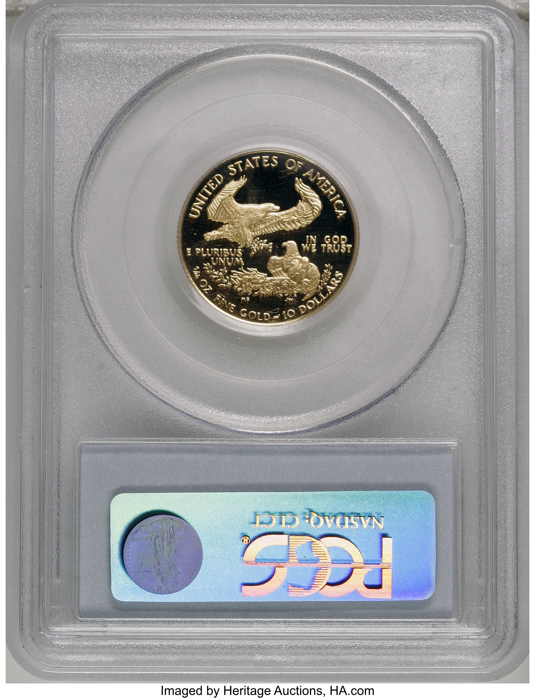 1992-P G$10 Quarter-Ounce Gold Eagle PR69 Deep Cameo PCGS. PCGS Population (803/17). NGC Census: (378/201). Mintage: 46,271...