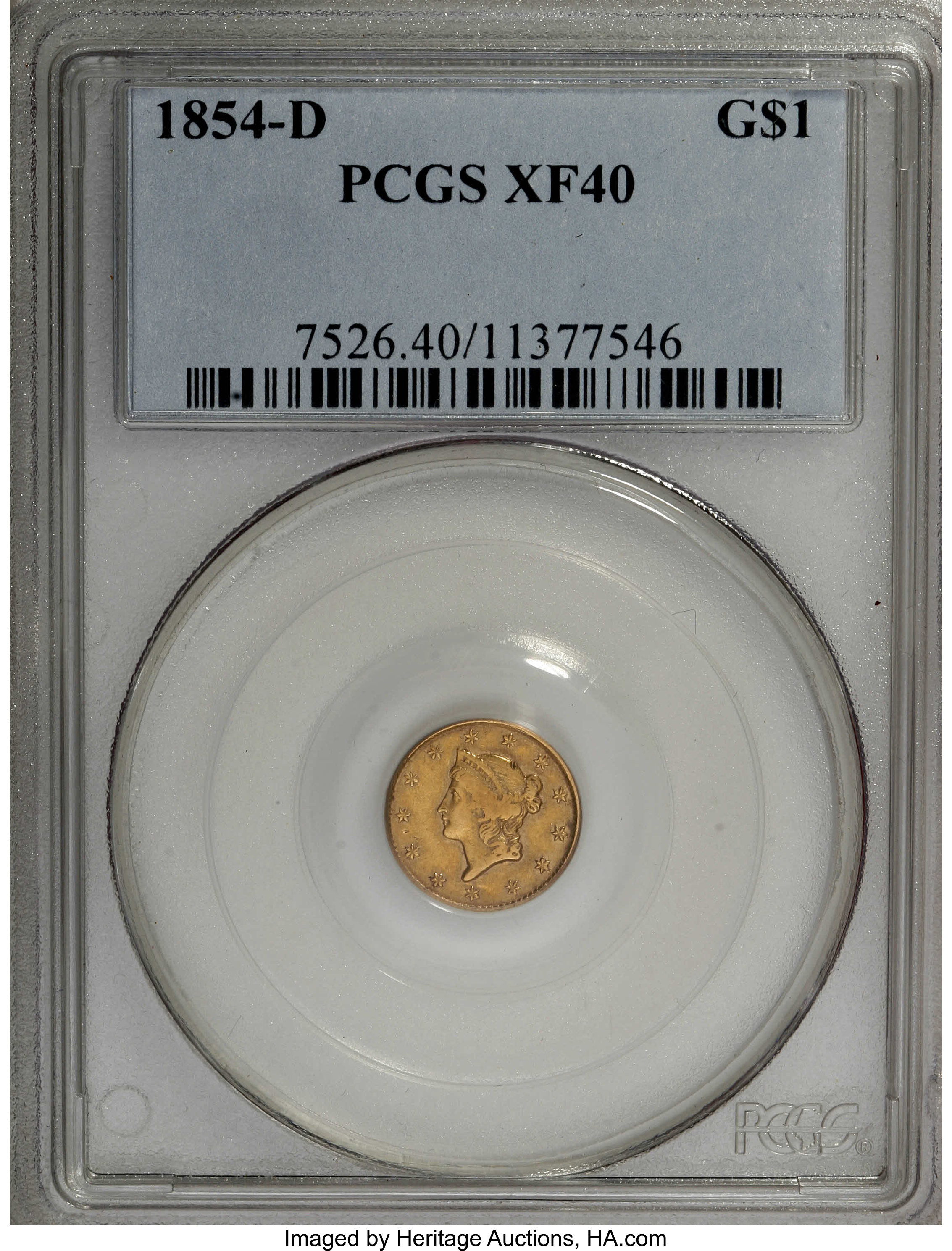 1854-D G$1 VF35 thumbnail 9