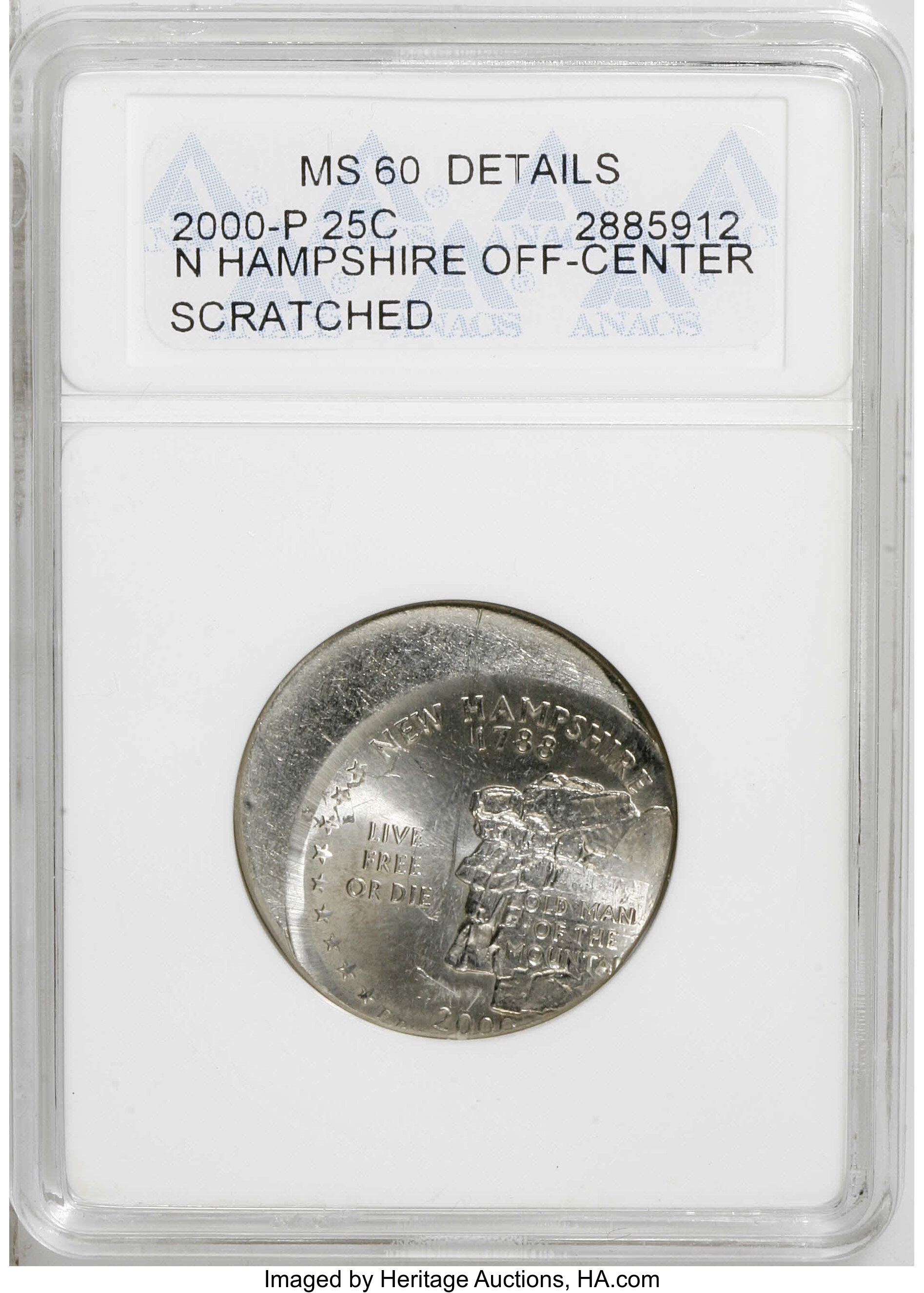 2000-P 25c New Hampshire AU55 thumbnail 8