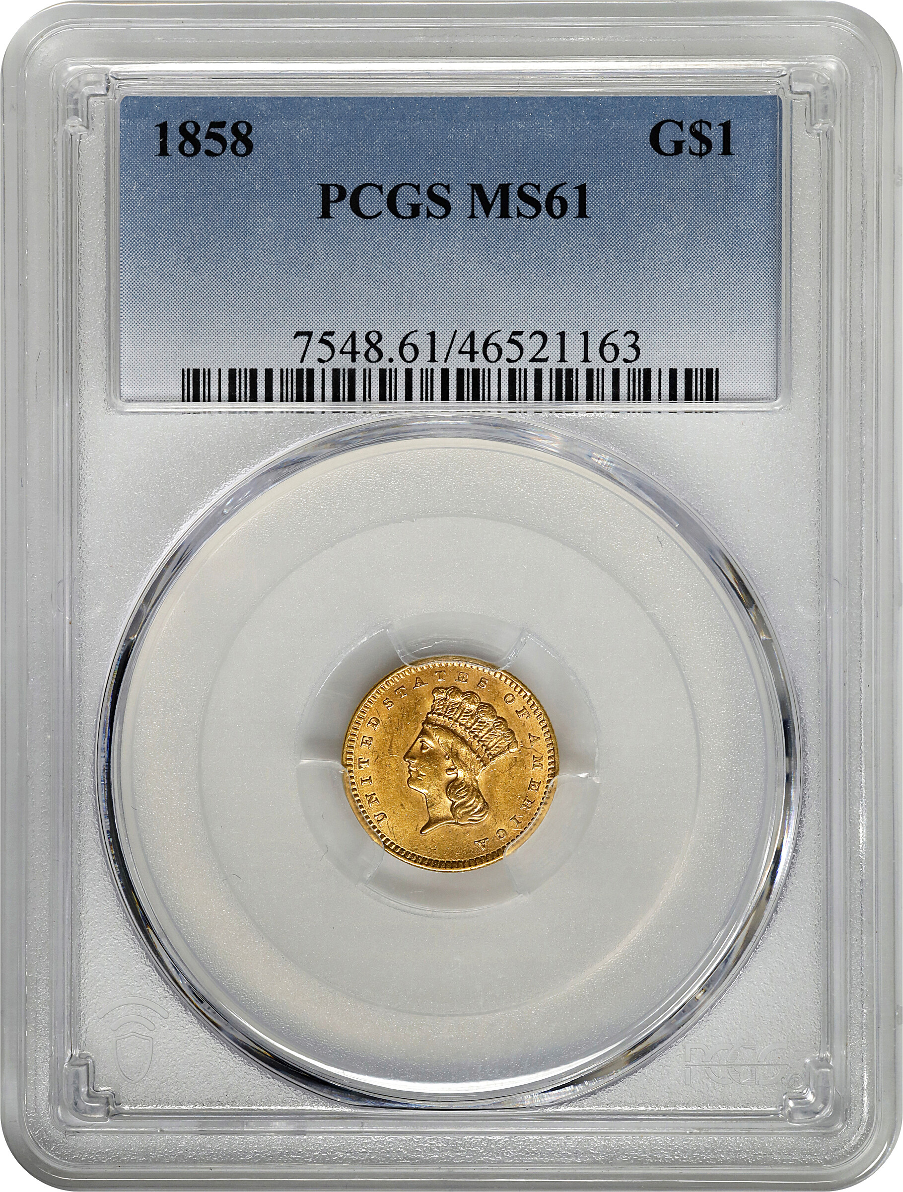 1858 G$1 VF35 thumbnail 25