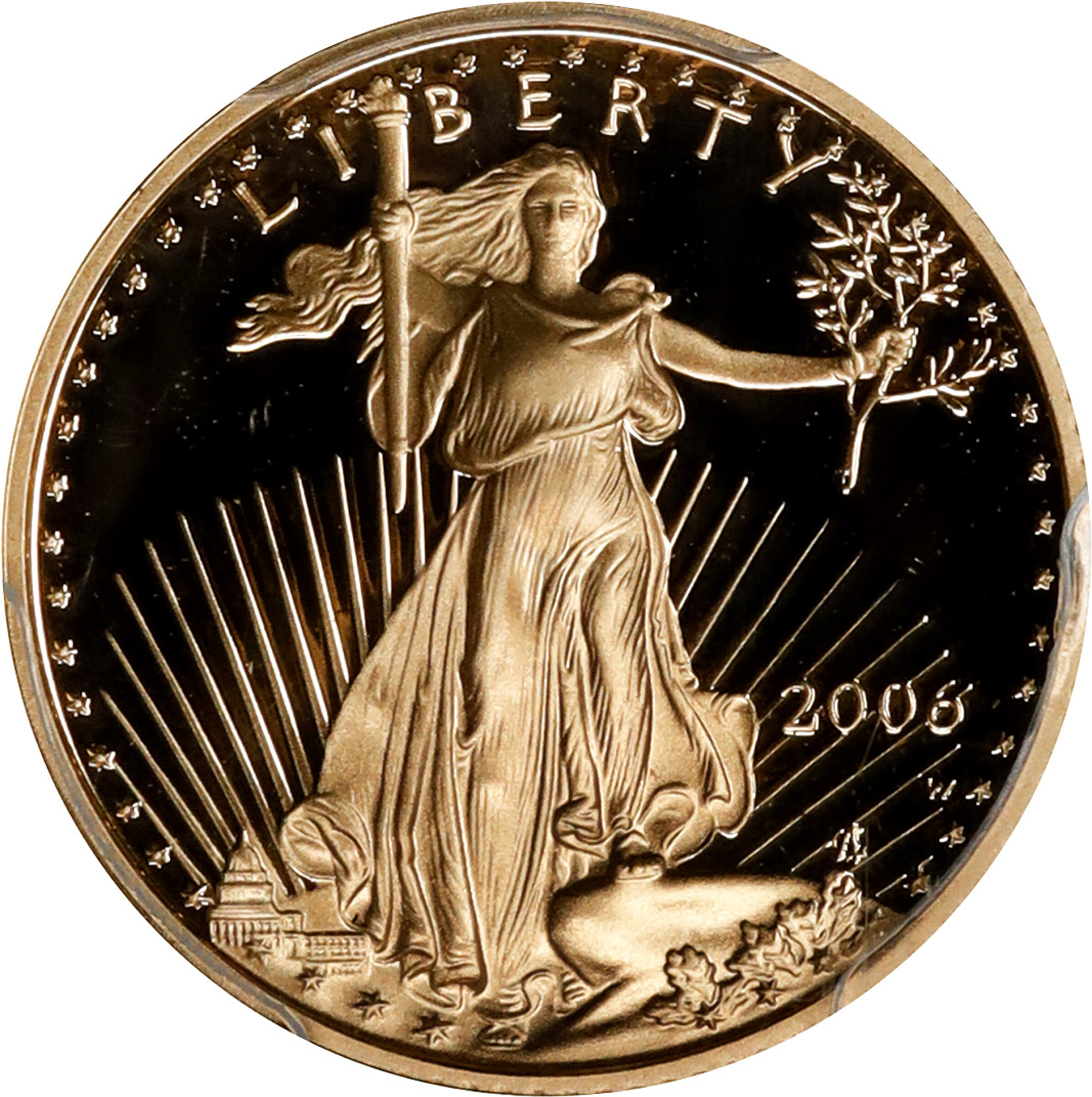 2006-W Tenth-Ounce Gold Eagle. Proof-70 Deep Cameo (PCGS).