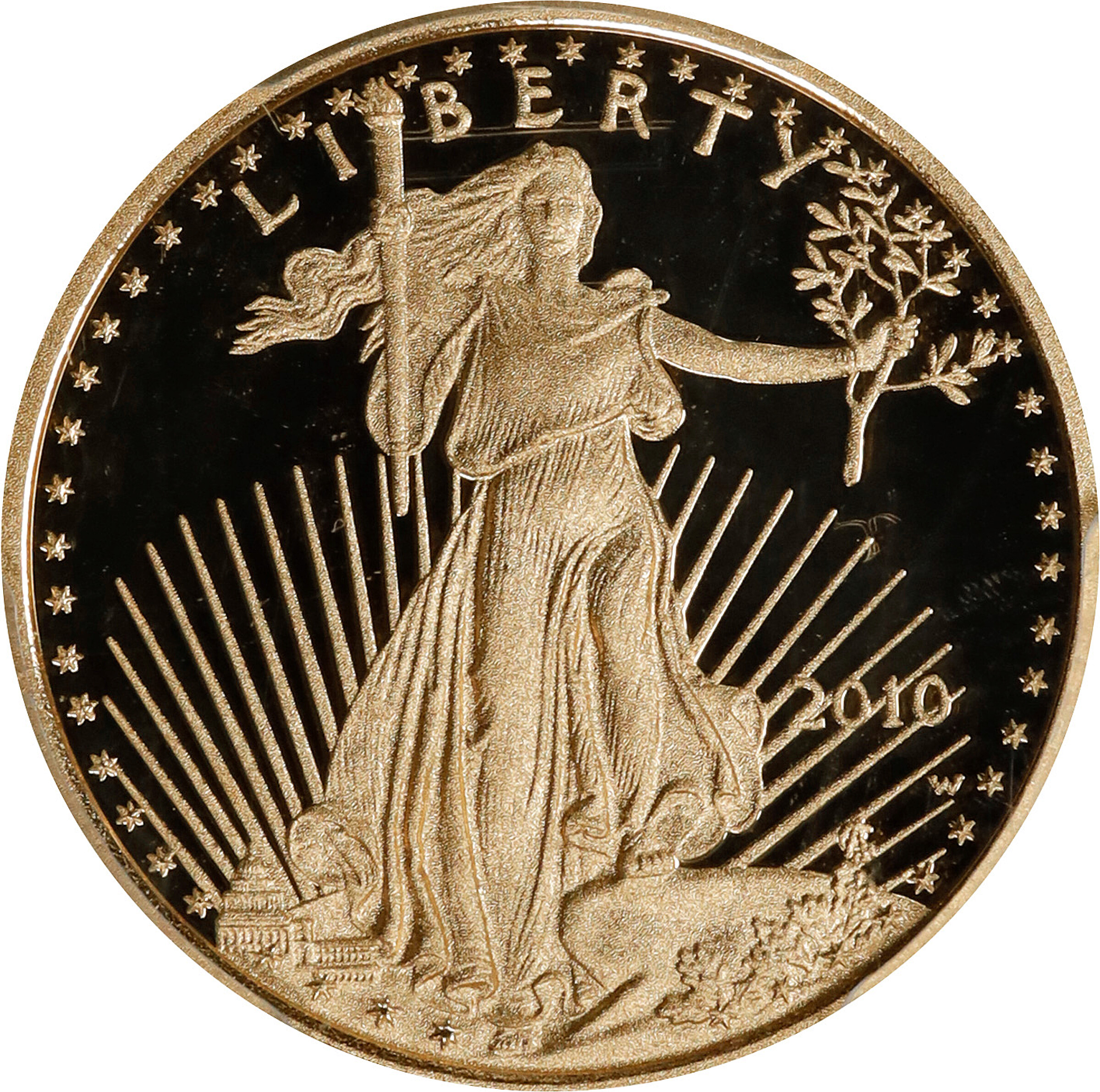 2010-W Quarter-Ounce Gold Eagle. Proof-70 Deep Cameo (PCGS).