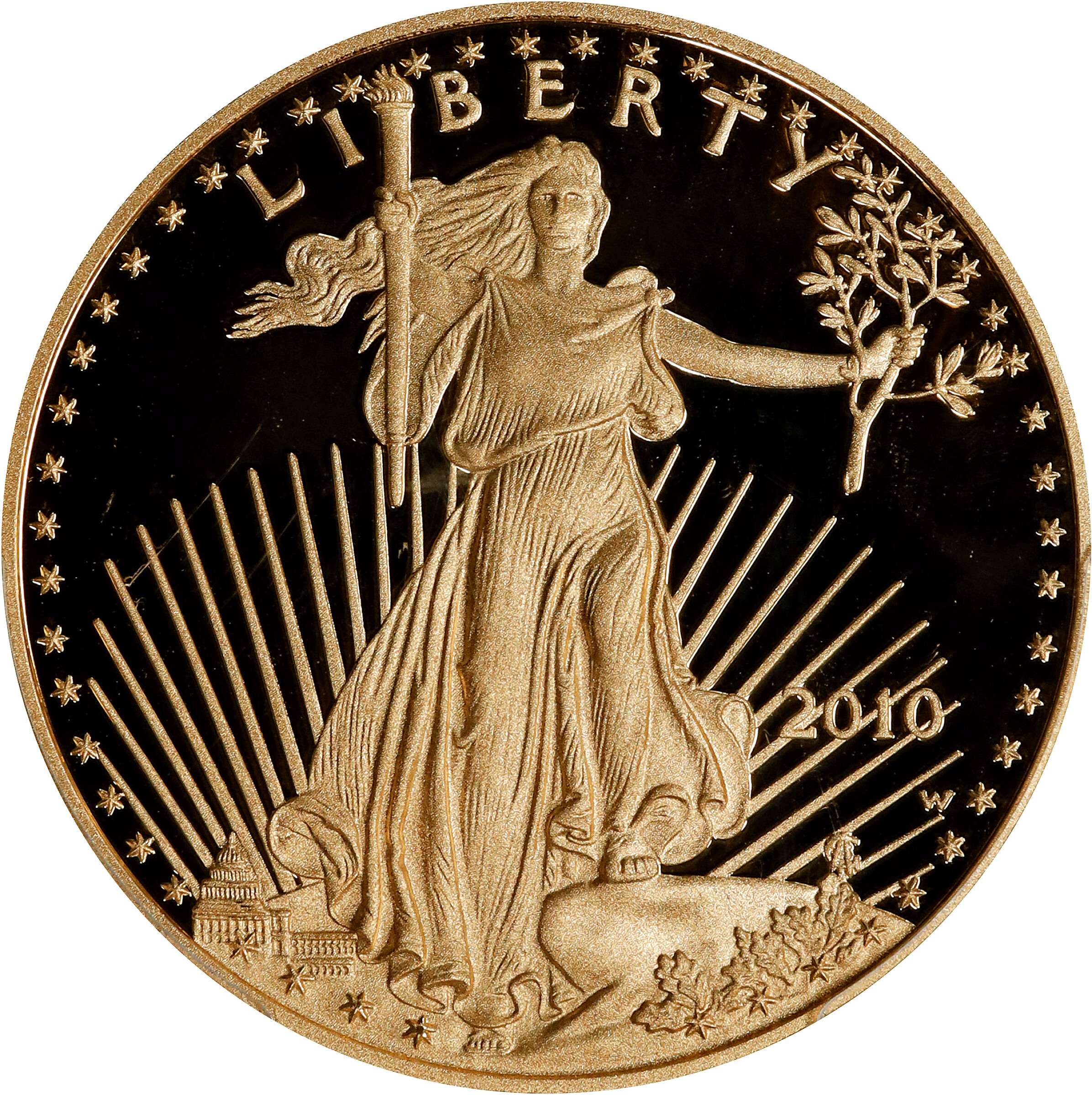 2010-W One-Ounce Gold Eagle. Proof-70 Deep Cameo (PCGS).