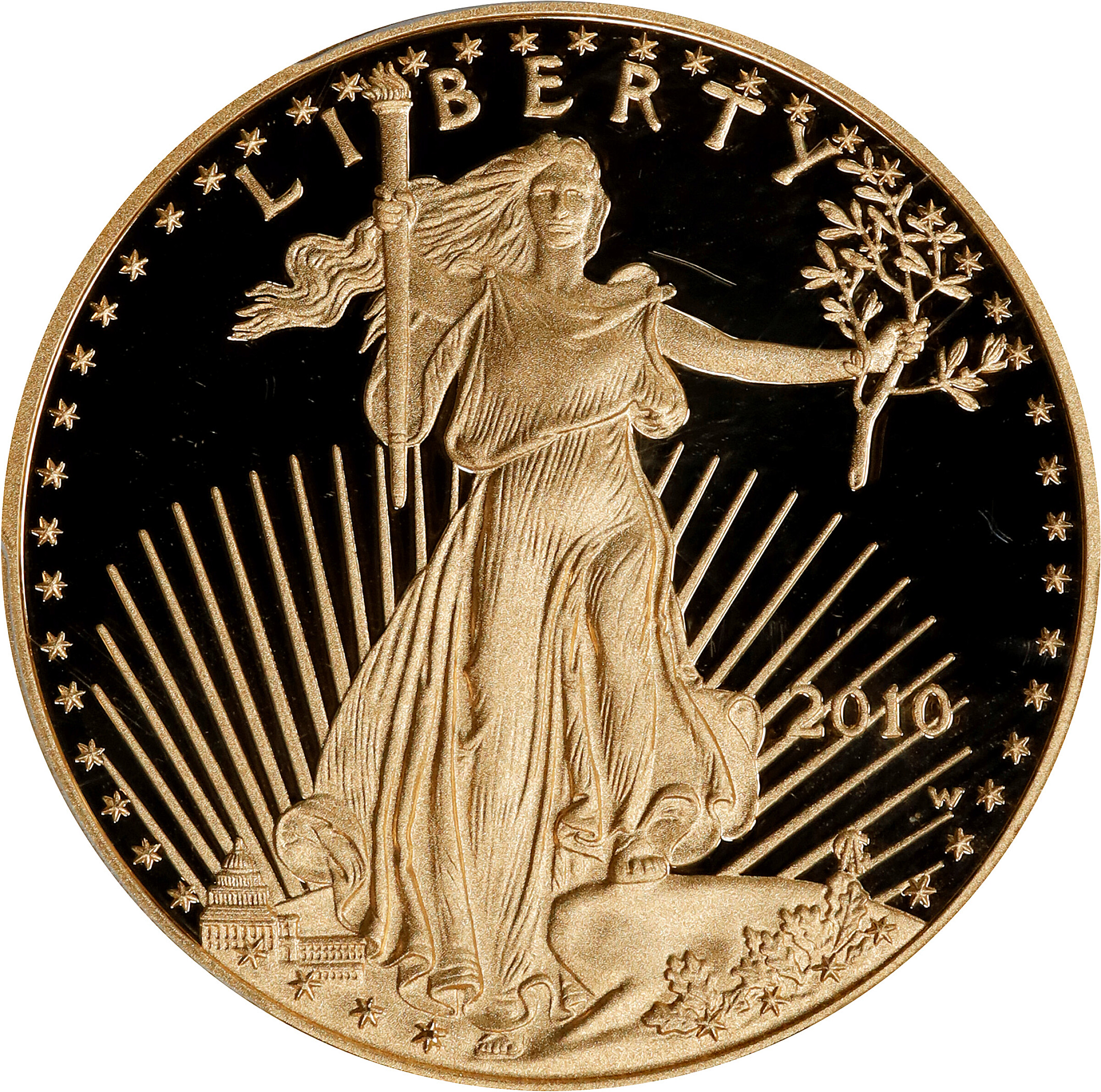 2010-W One-Ounce Gold Eagle. Proof-70 Deep Cameo (PCGS).