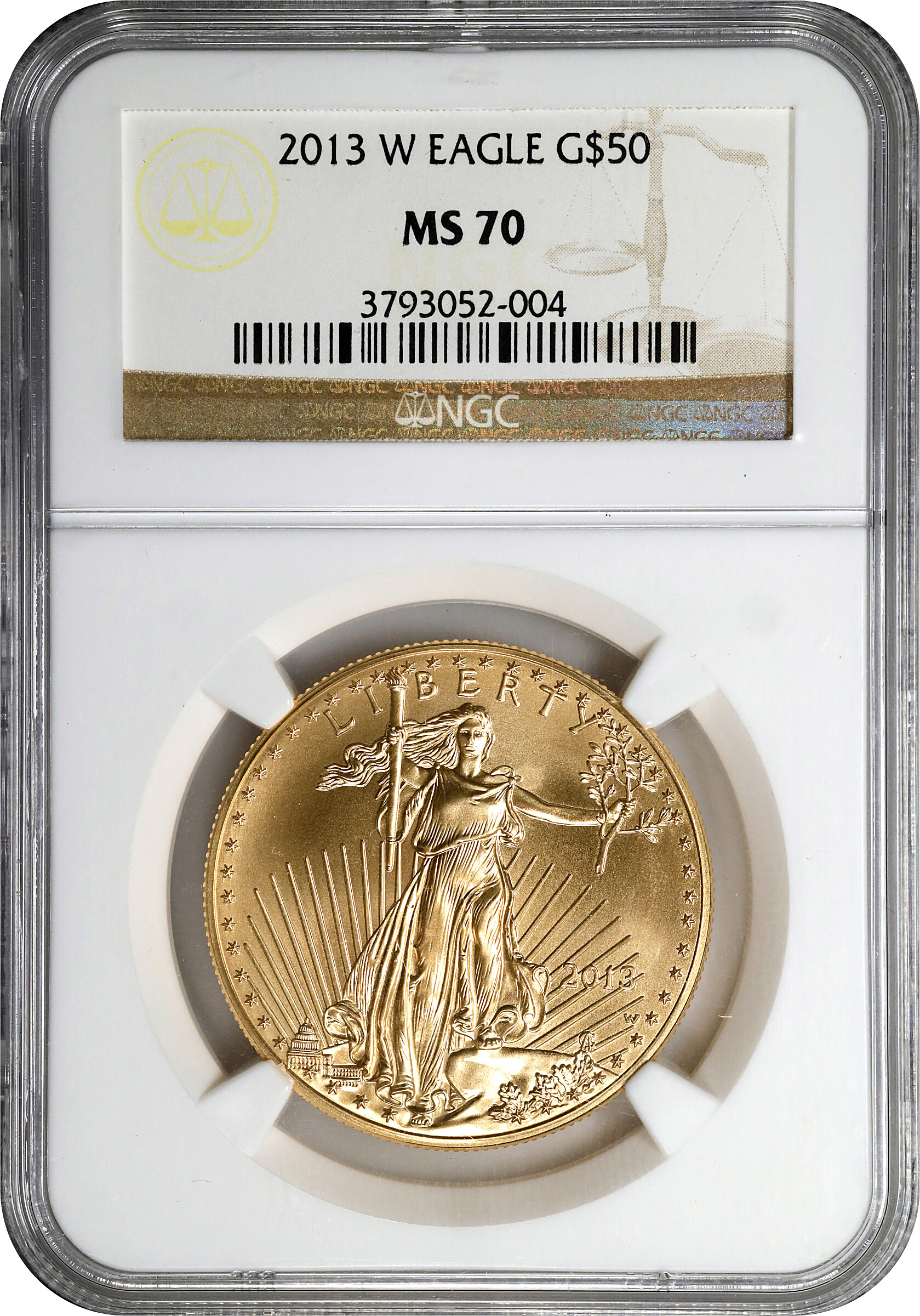 2013-W G$50  Gold Eagle, Burnished MS70 thumbnail 18