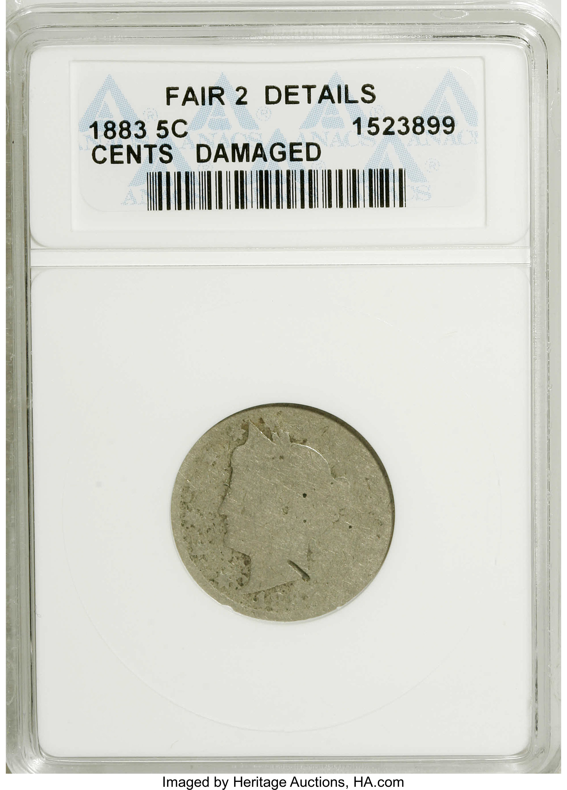 1883 5c Cents AG3 thumbnail 5