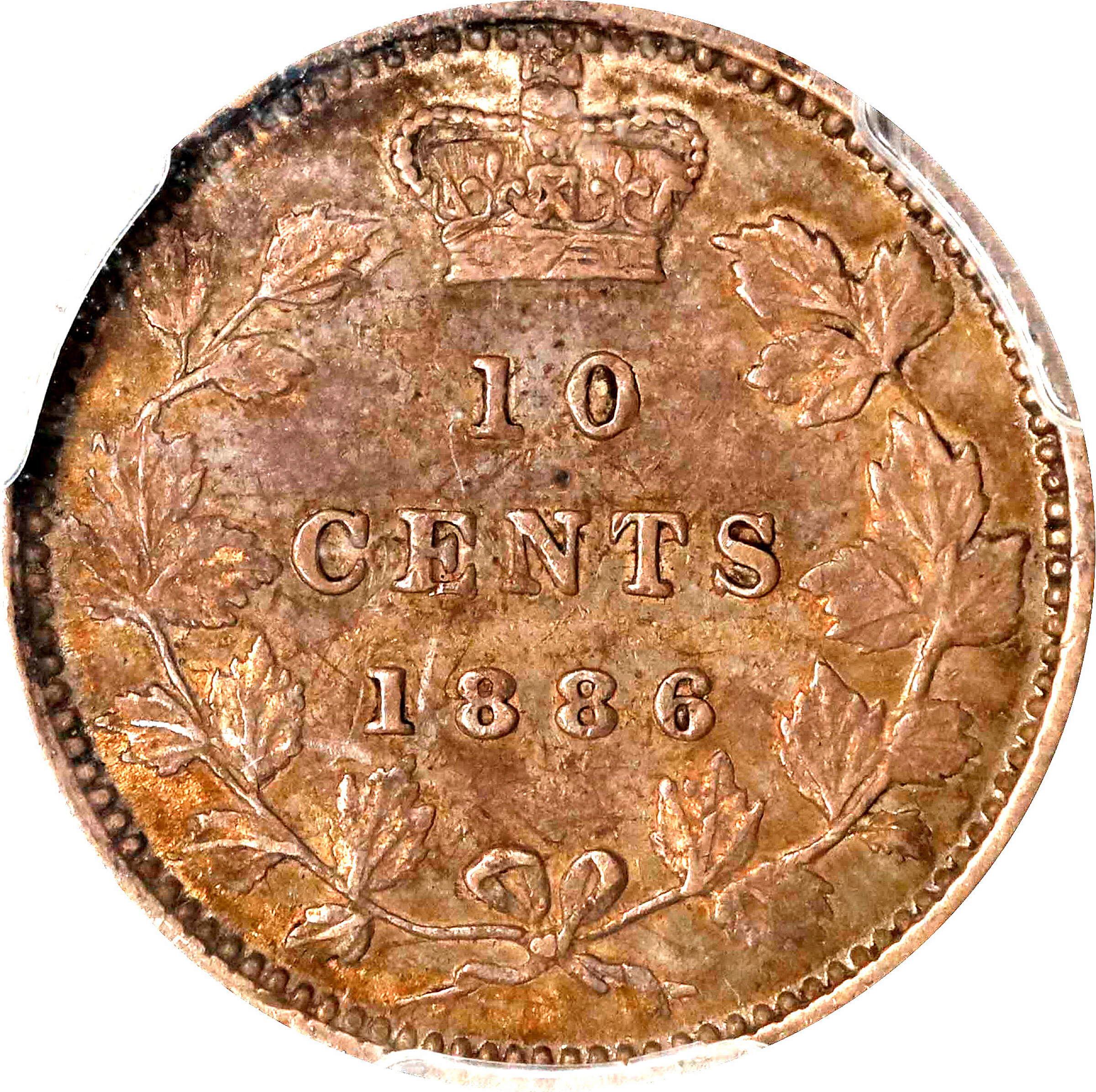1886 10c Large Knob 6 AU50 thumbnail 2