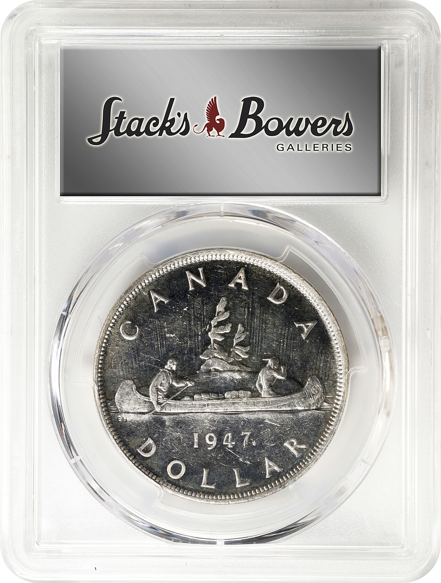 1947 S$1 Maple Leaf MS (KM-37) XF40 thumbnail 17