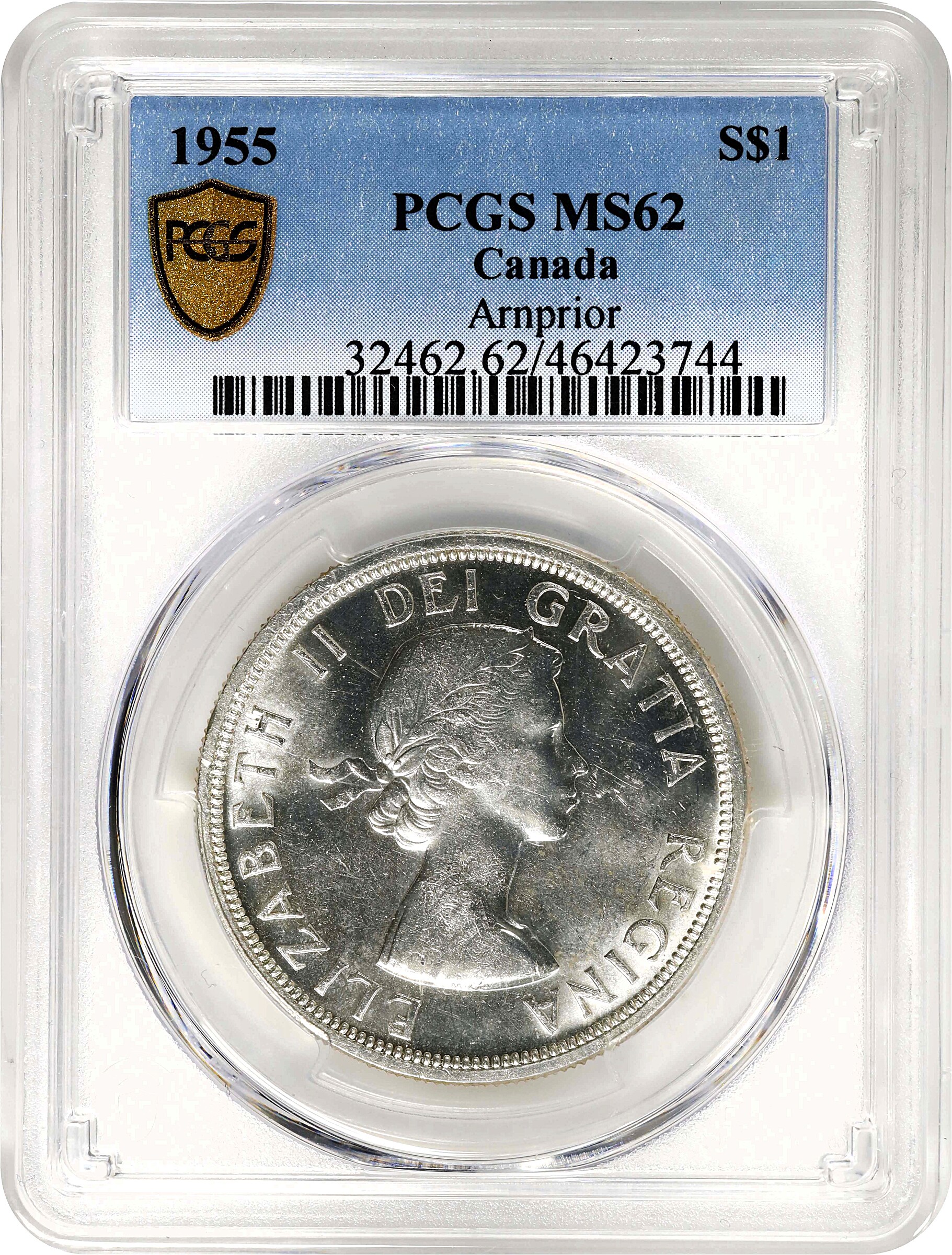 1955 S$1 Arnprior, No Die Break F15 thumbnail 11