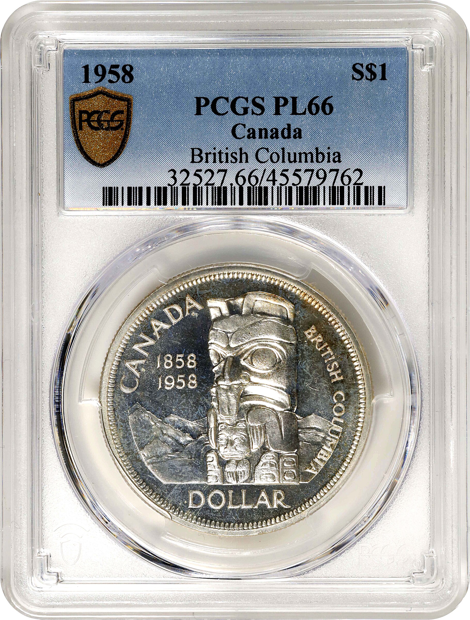 1958 S$1  British Columbia PL MS66 thumbnail 3
