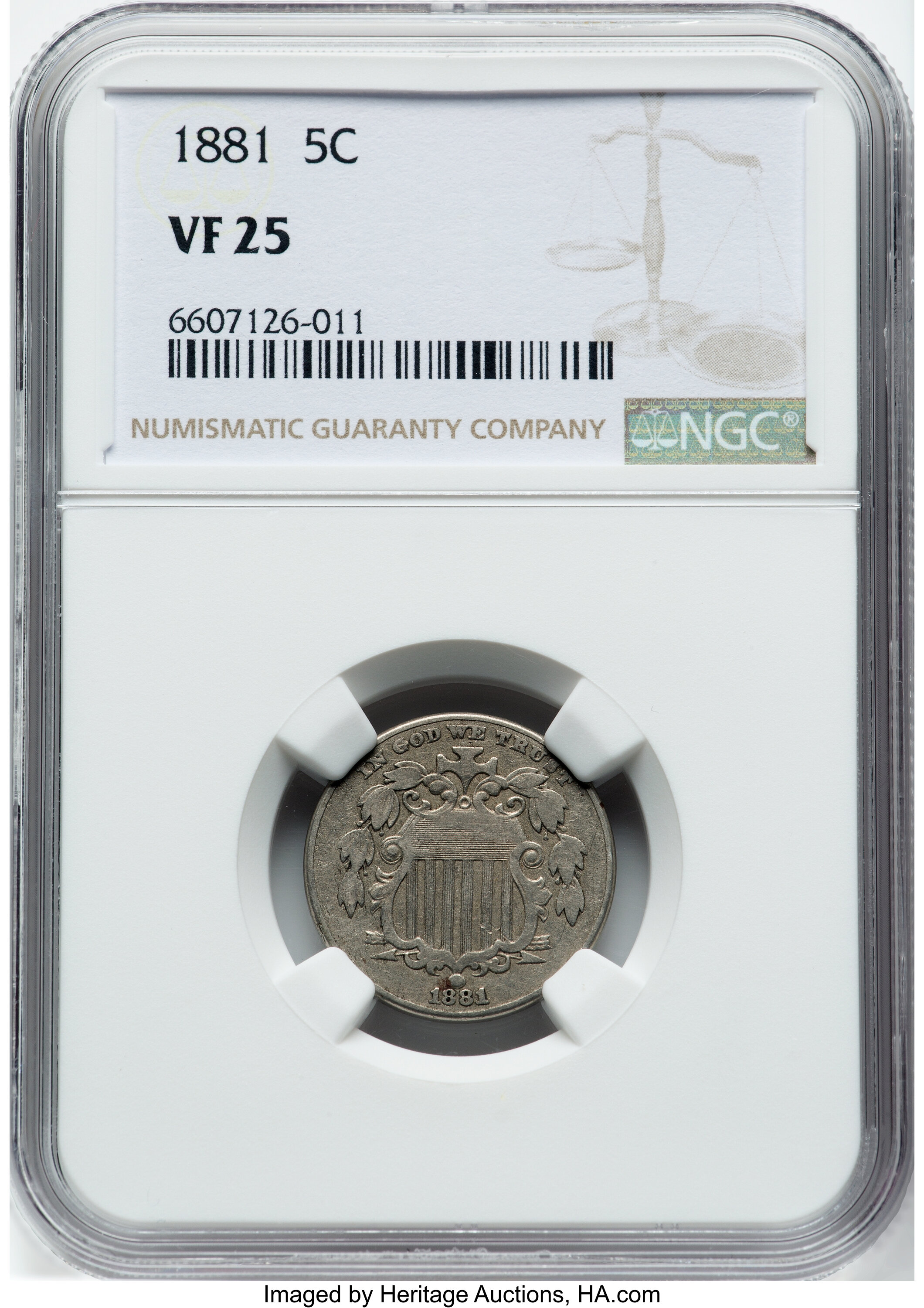 1881 5c VF25 thumbnail 4