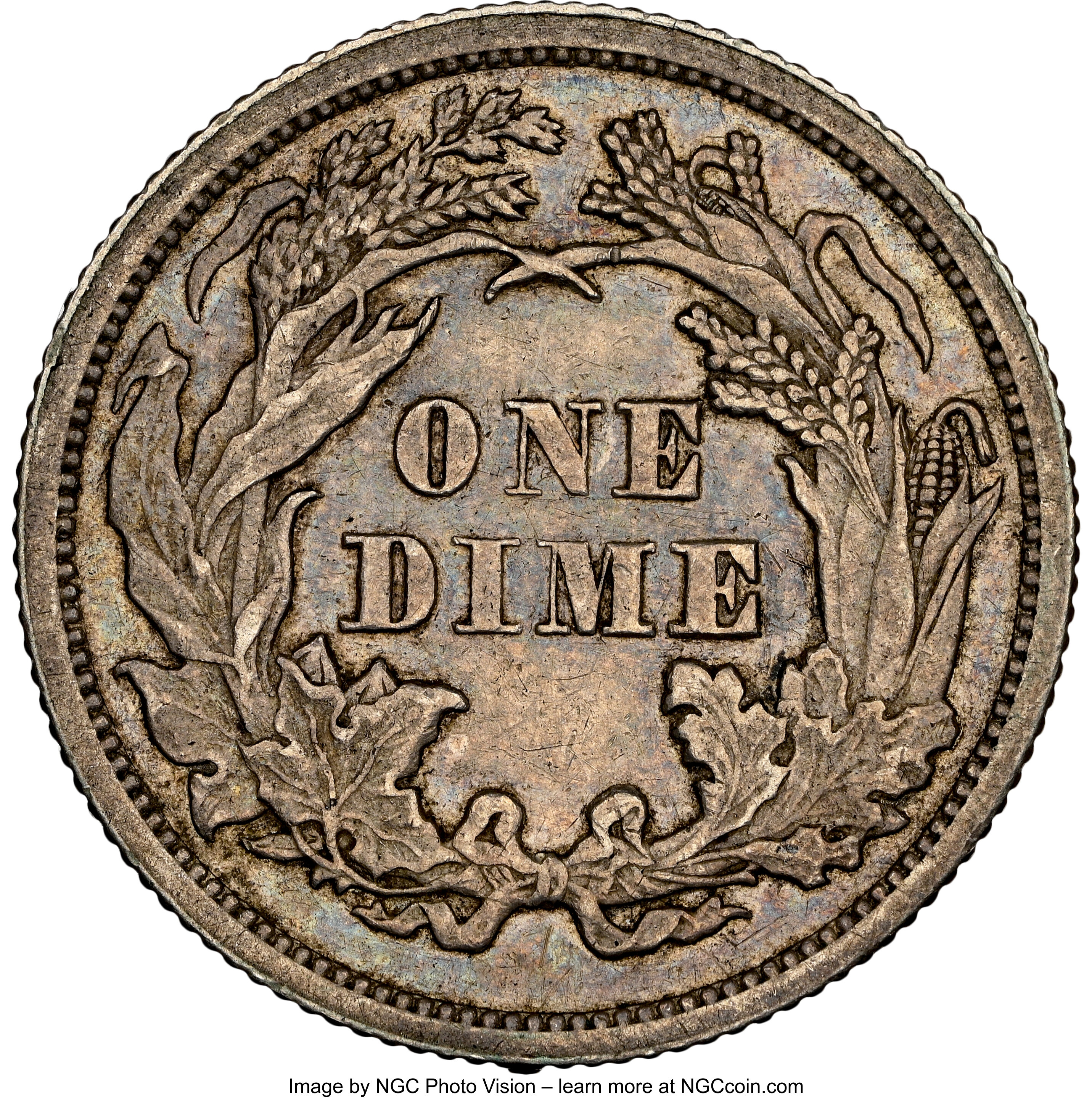 1870 10c VF35 thumbnail 5