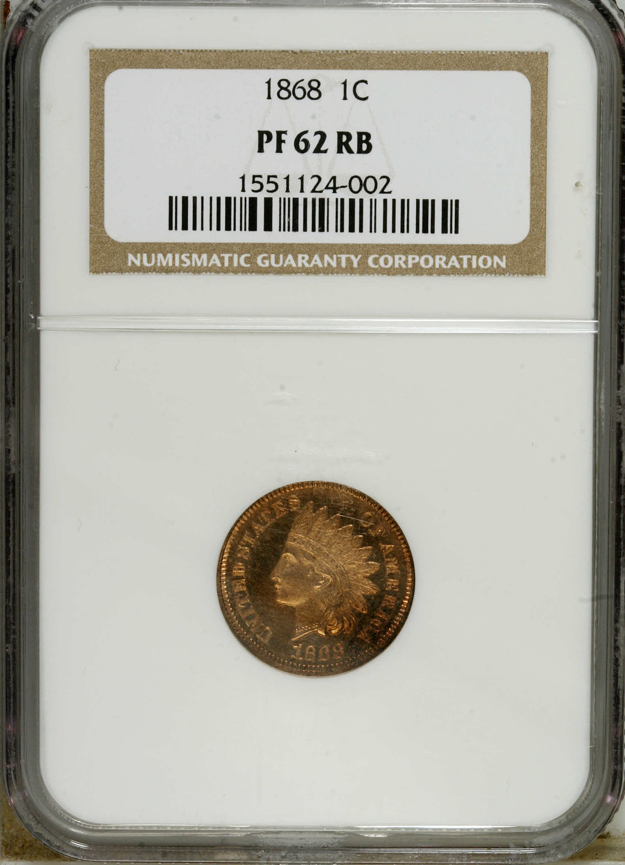 1868 1c PR RB PR61 RB CAC thumbnail 12