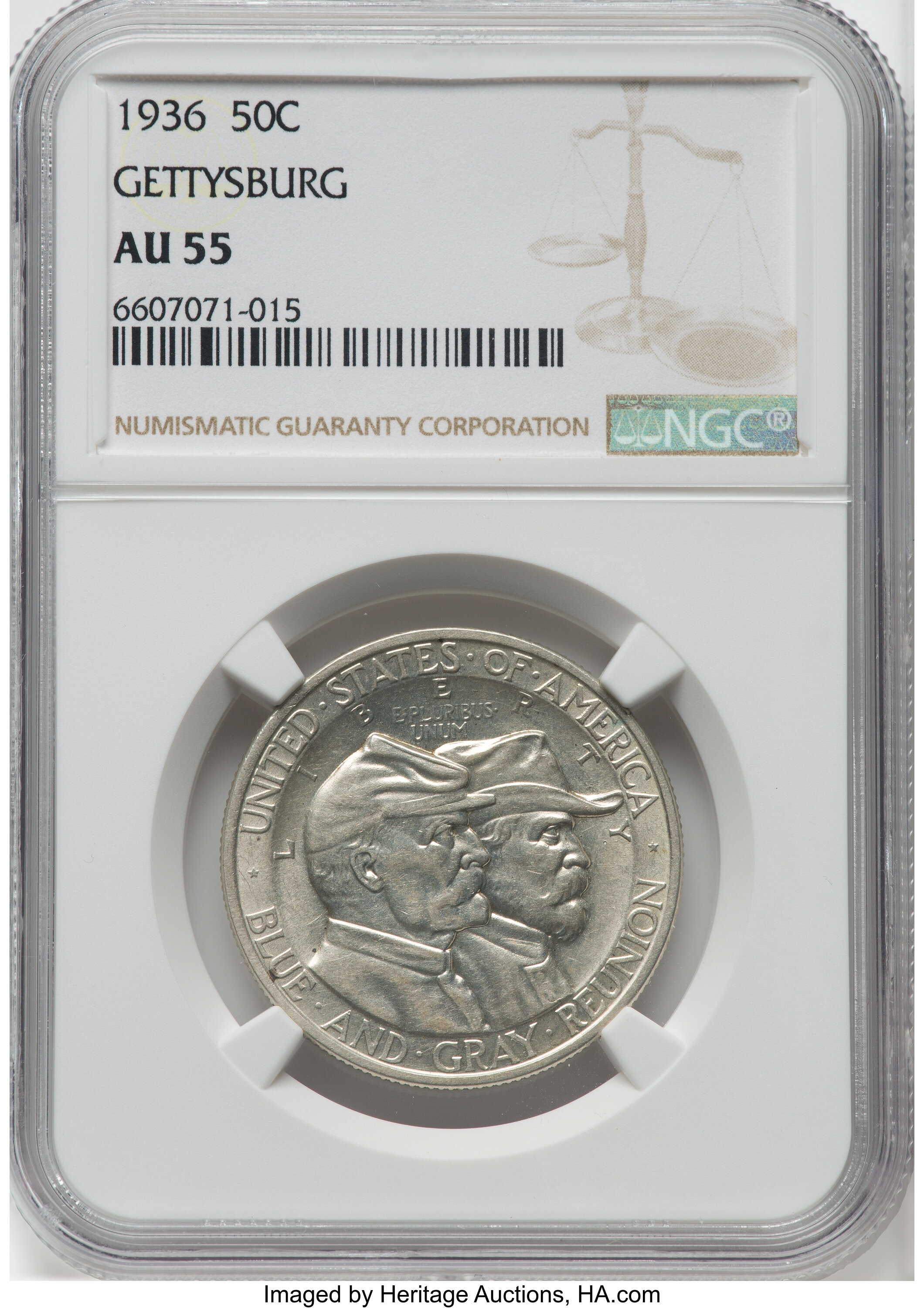 1936 50c Gettysburg XF45 CAC thumbnail 7
