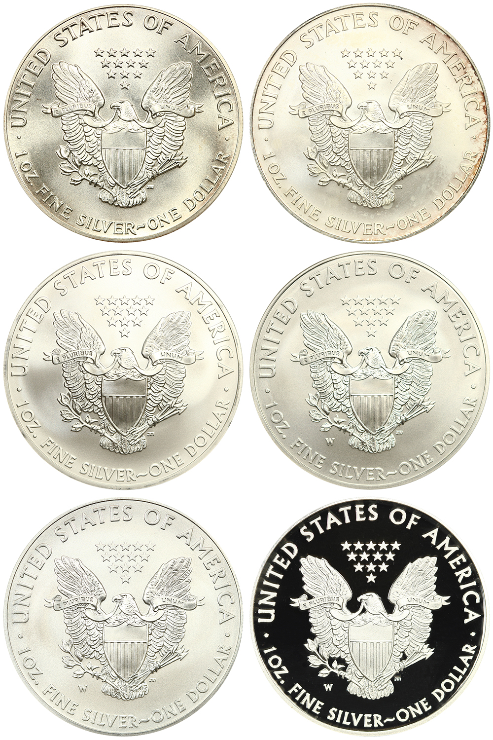 1986 $1  Silver Eagle MS65 CAC thumbnail 5
