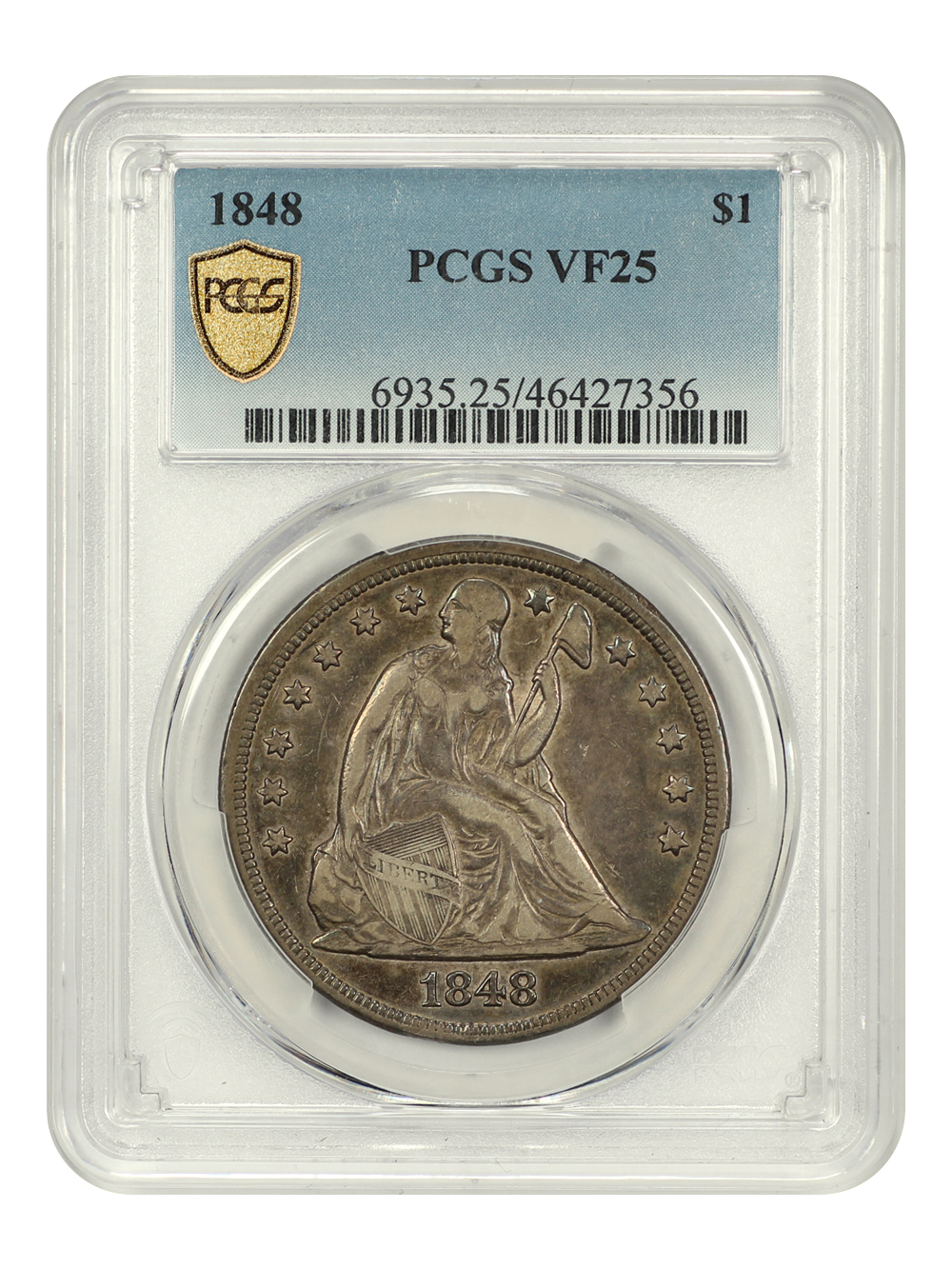 1848 $1 AG3 CAC thumbnail 17