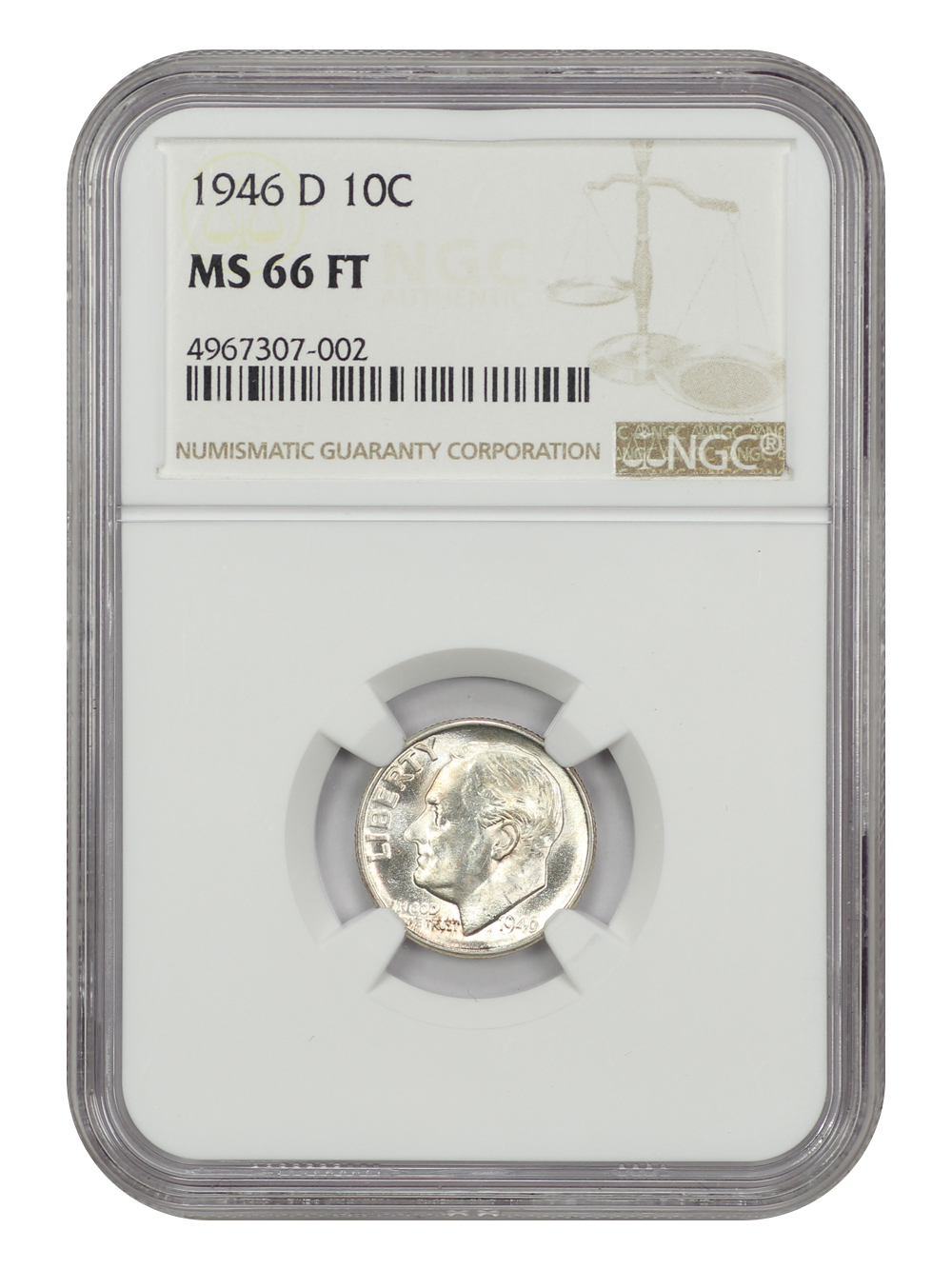 1946-D 10c MS FB MS66 FB thumbnail 9