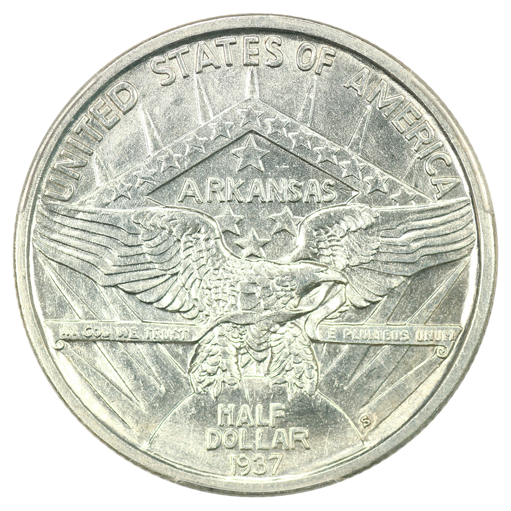 1937-S 50c Arkansas XF40 thumbnail 11