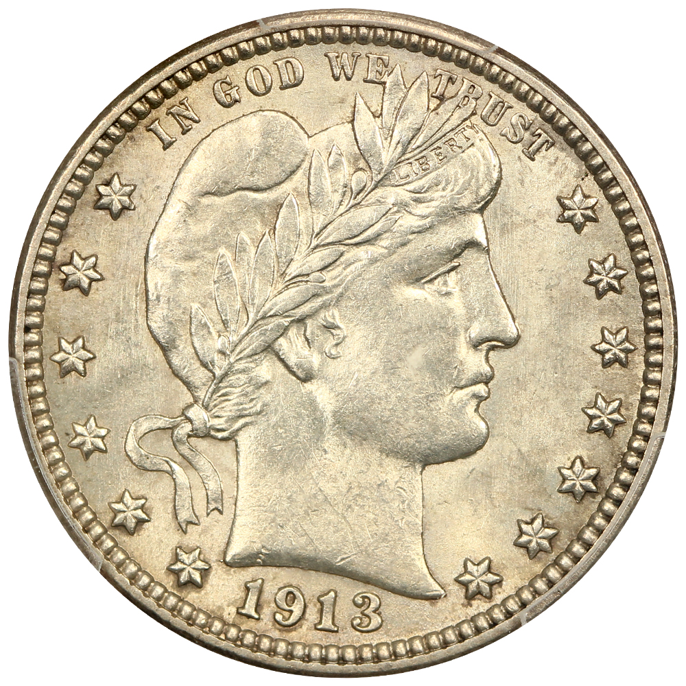1913 25c PCGS MS64
