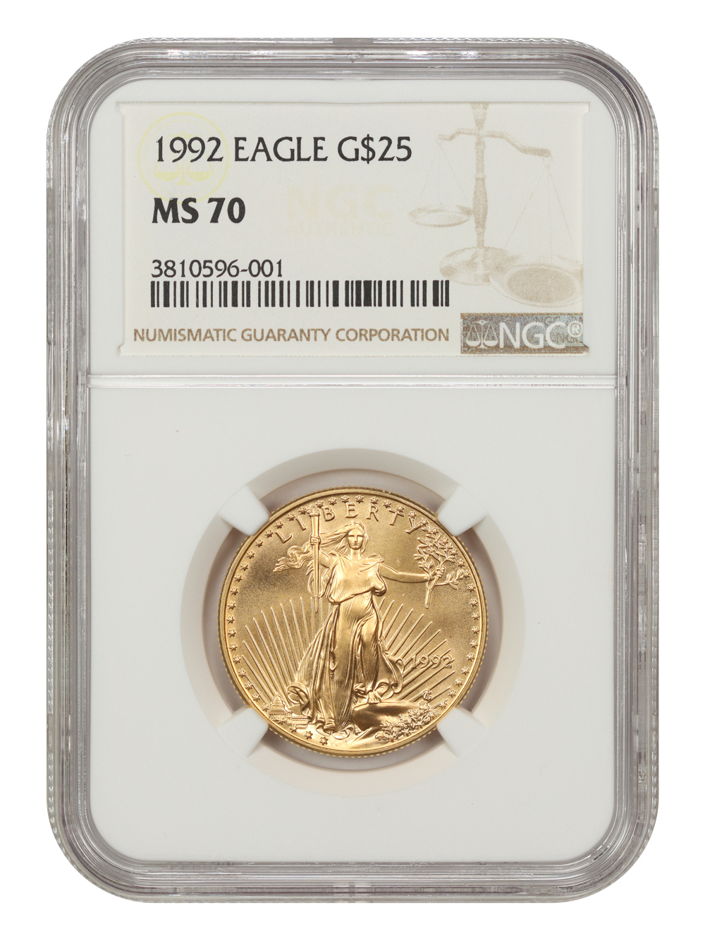 1992 $25  Gold Eagle OGP thumbnail 8