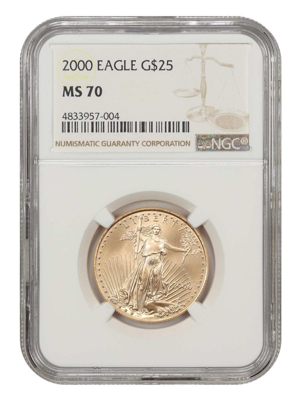 2000 $25  Gold Eagle MS70 thumbnail 10