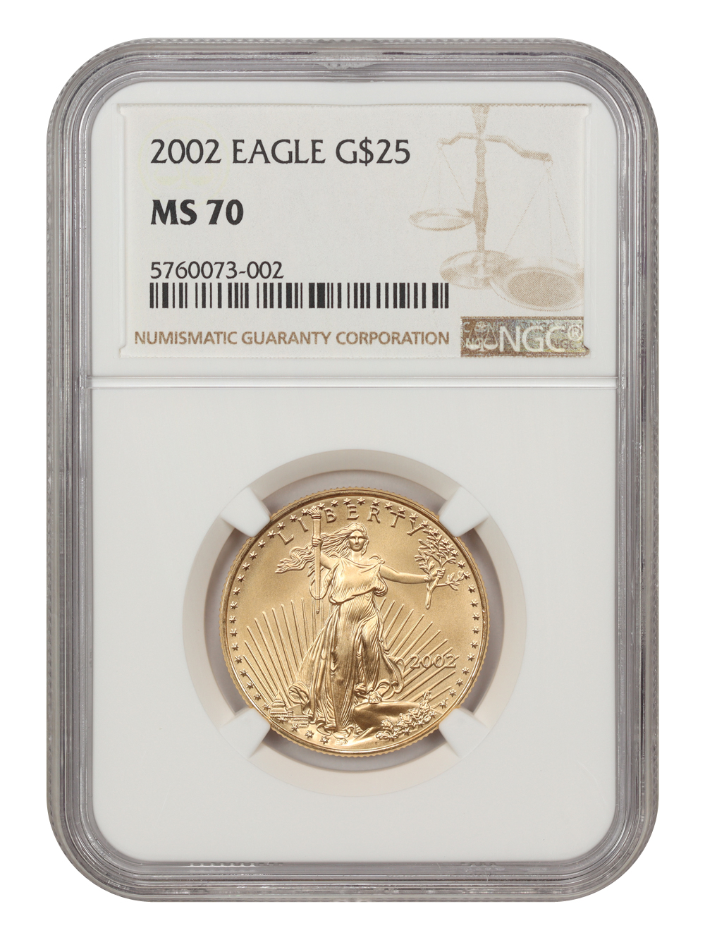 2002 $25  Gold Eagle MS70 thumbnail 8