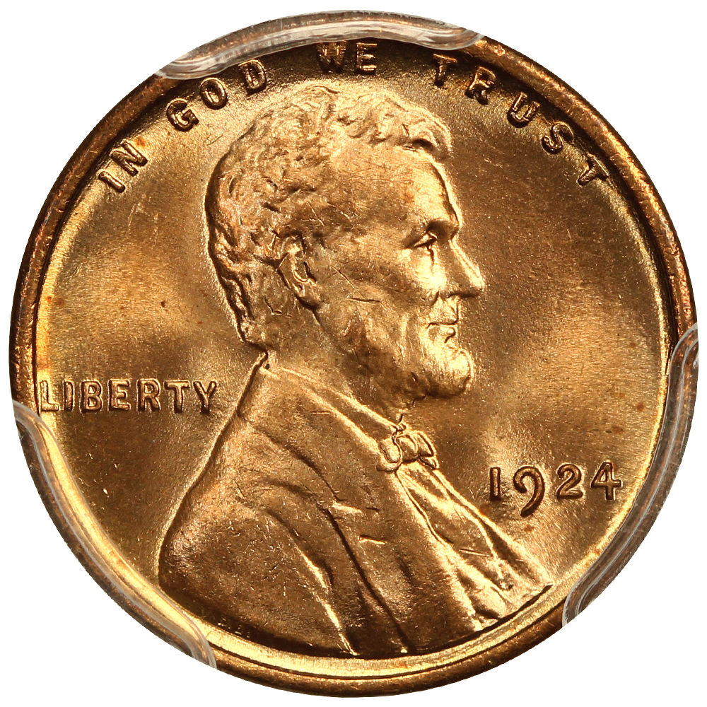 1924 1c PCGS MS66 RD