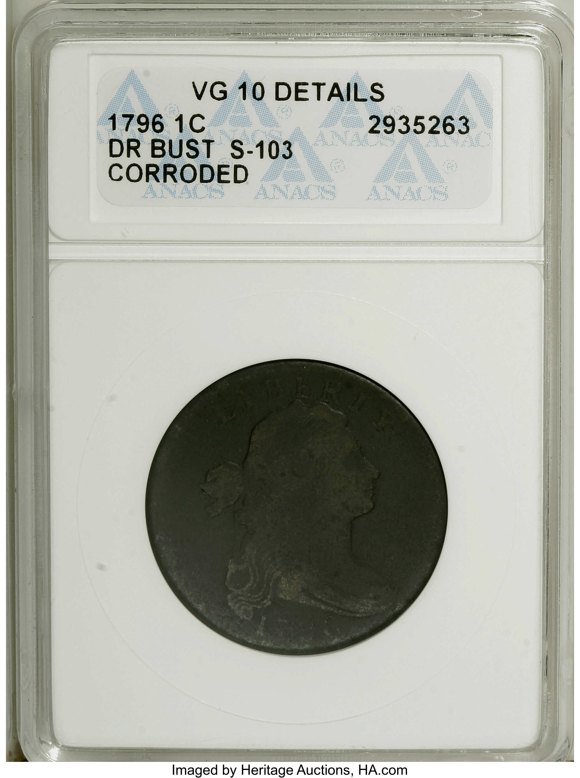 1796 1c Draped Bust, LIHERTY MS BN thumbnail 13