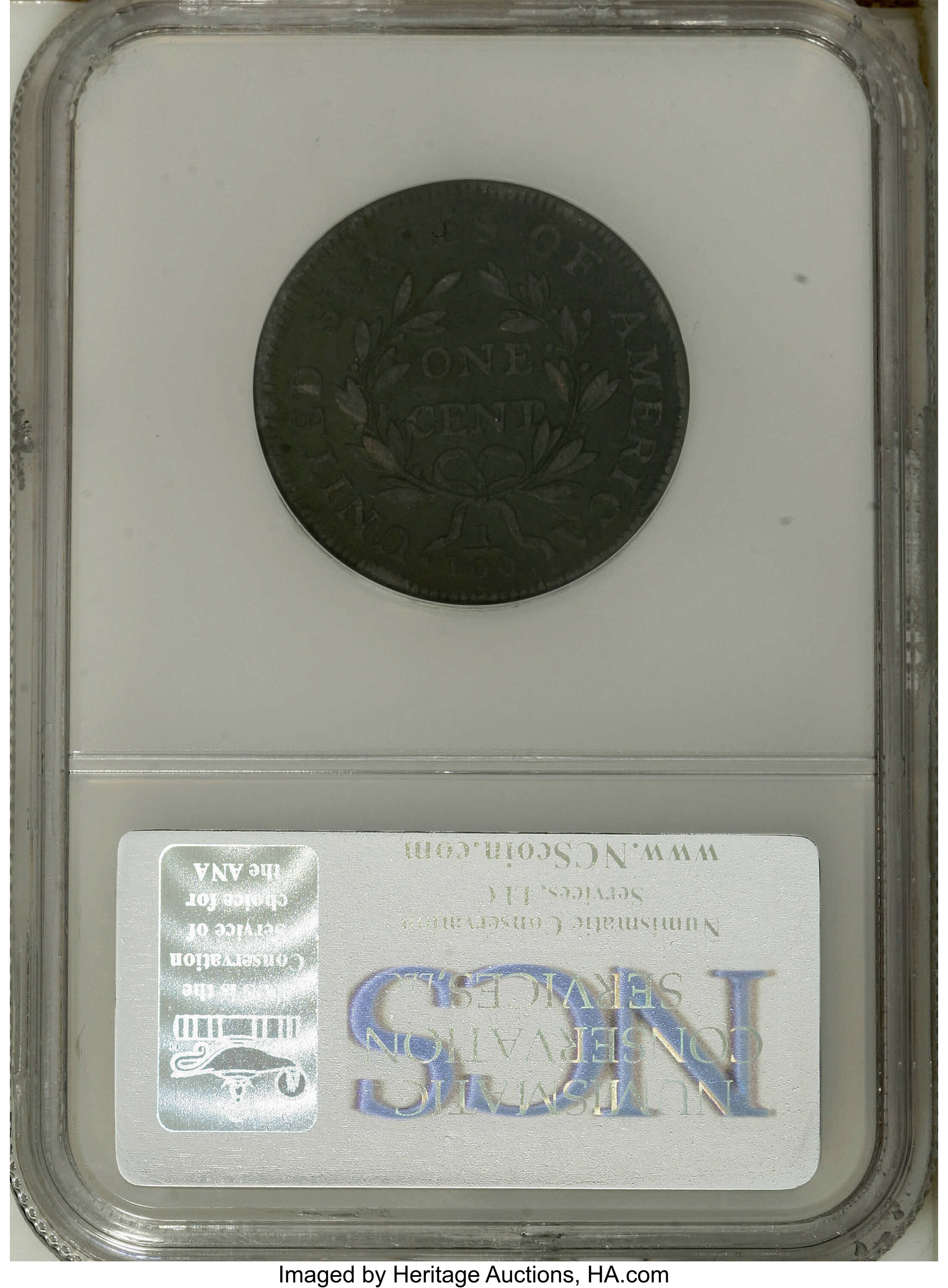 1797 1c Reverse of 1797, No Stems MS BN AG2 BN CAC thumbnail 21