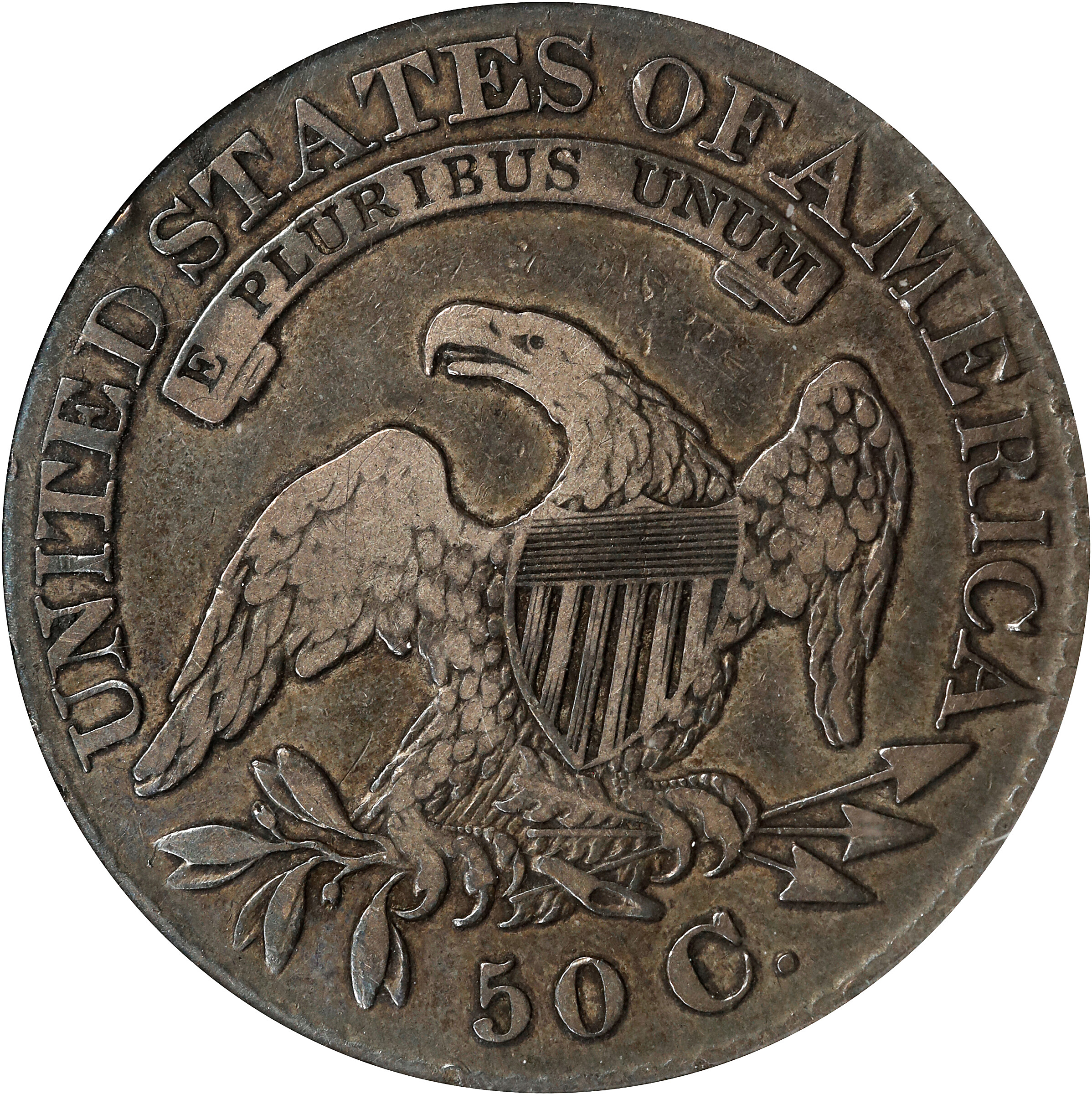 1828 50c Square Base 2, Small 8s, Large Letters, O-117 F15 thumbnail 6