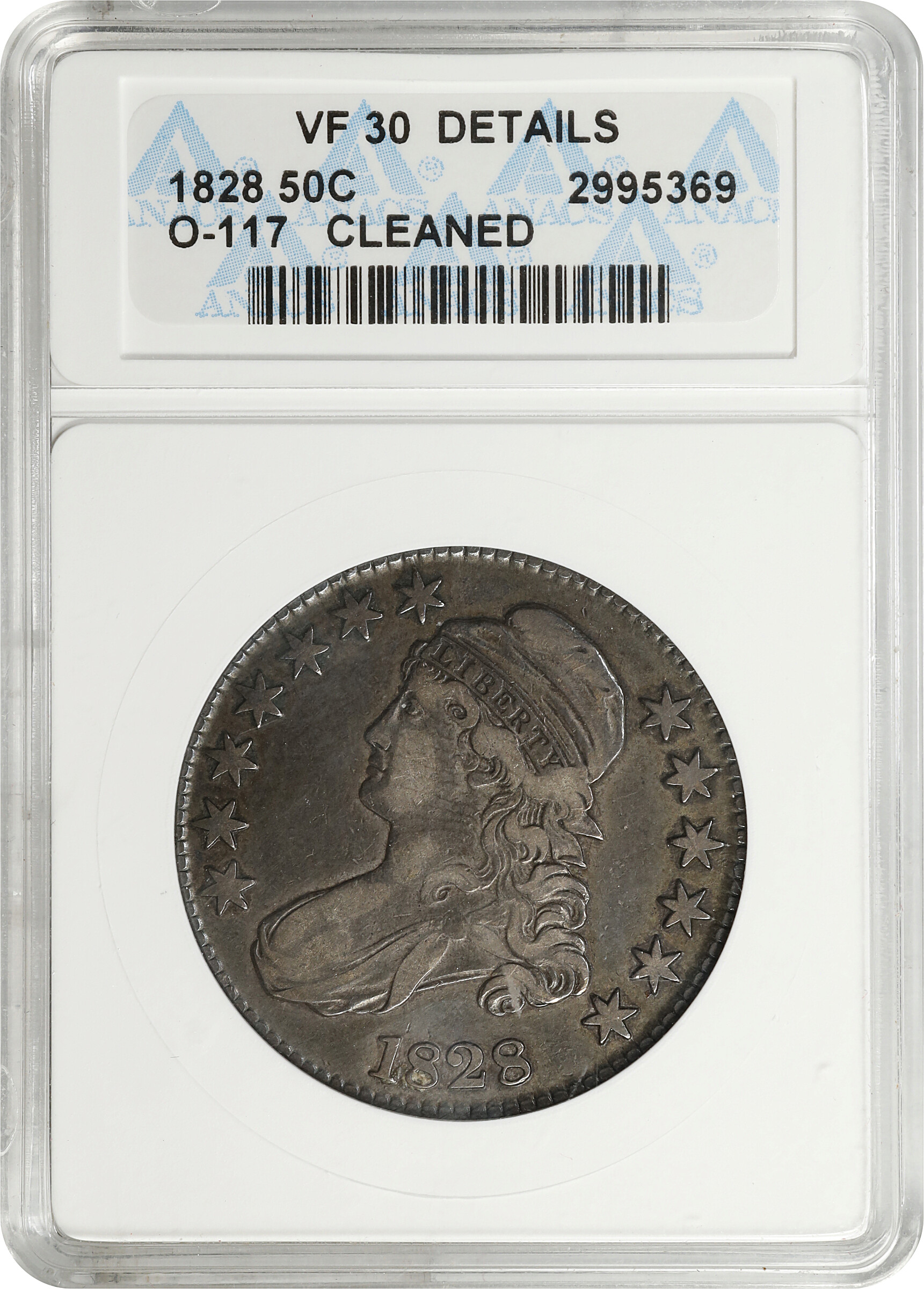 1828 50c Square Base 2, Small 8s, Large Letters, O-117 F15 thumbnail 7