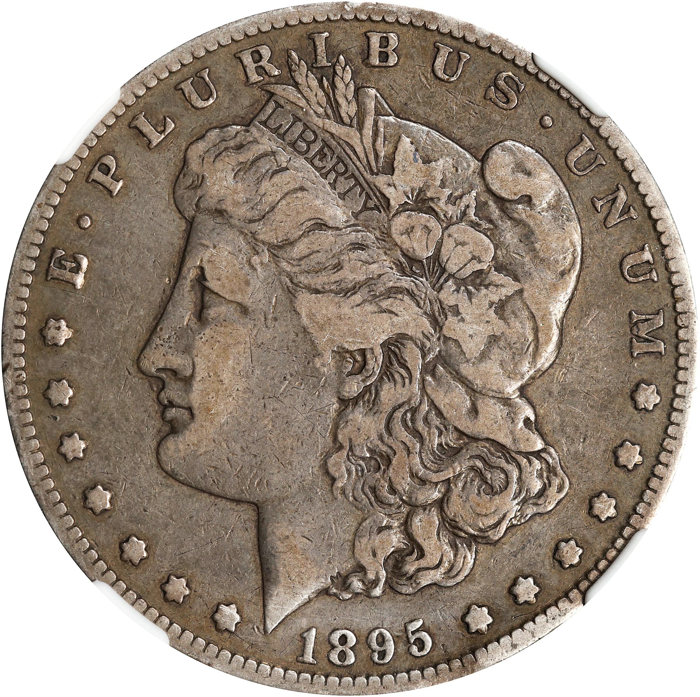 1895-S/S Morgan Silver Dollar. VAM-3. Hot 50 Variety. Repunched Mintmark. Fine Details--Cleaned (NGC).