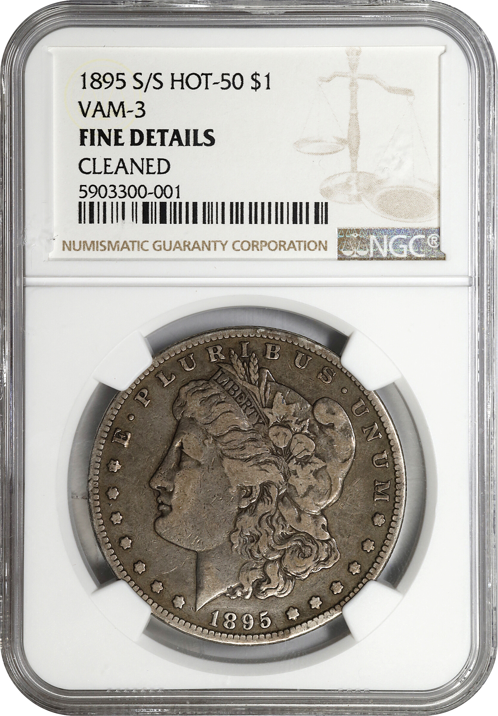 1895-S/S $1  Repunched Mintmark, VAM-3 VG10 thumbnail 7