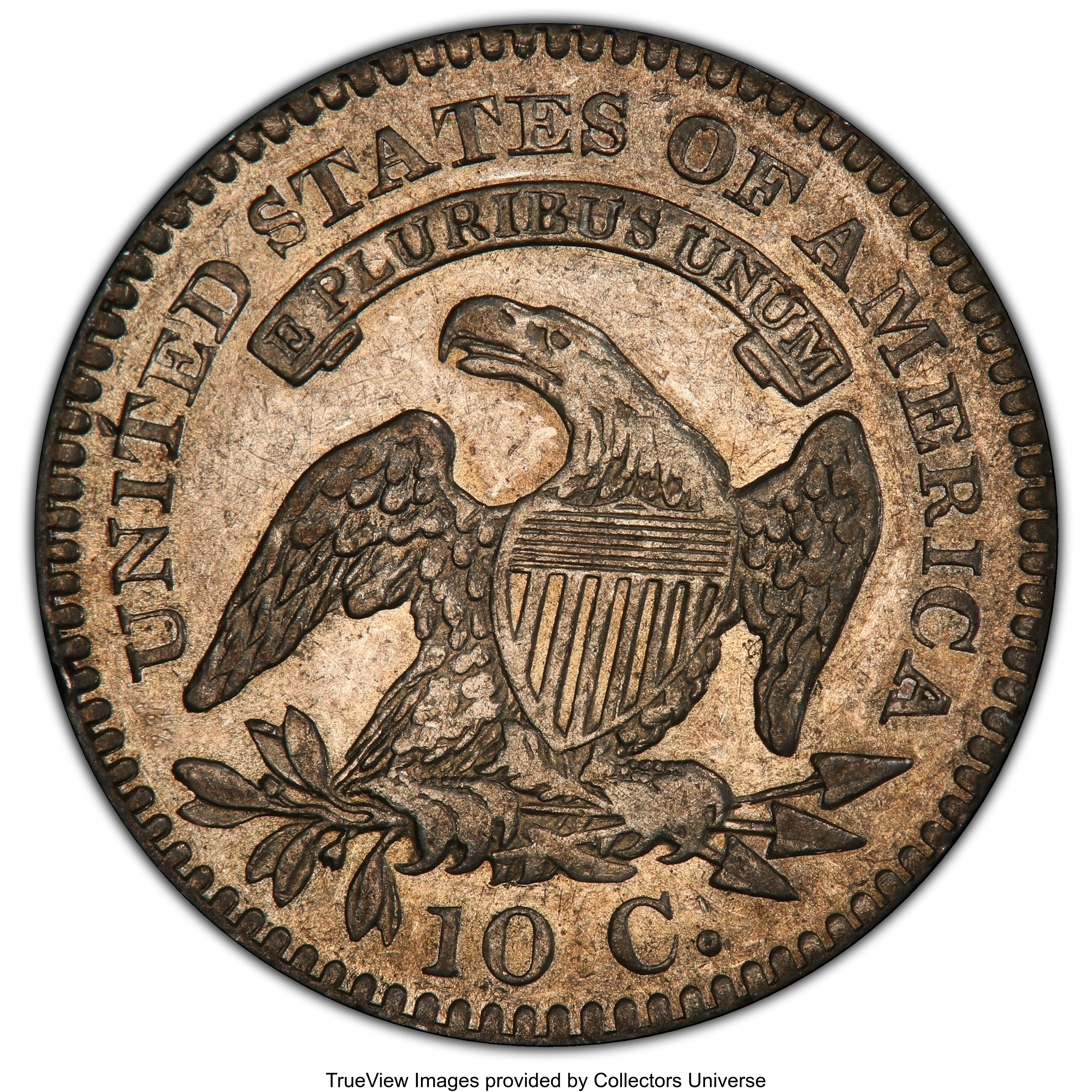 1823/2 10c Small E's AU55 CAC thumbnail 14