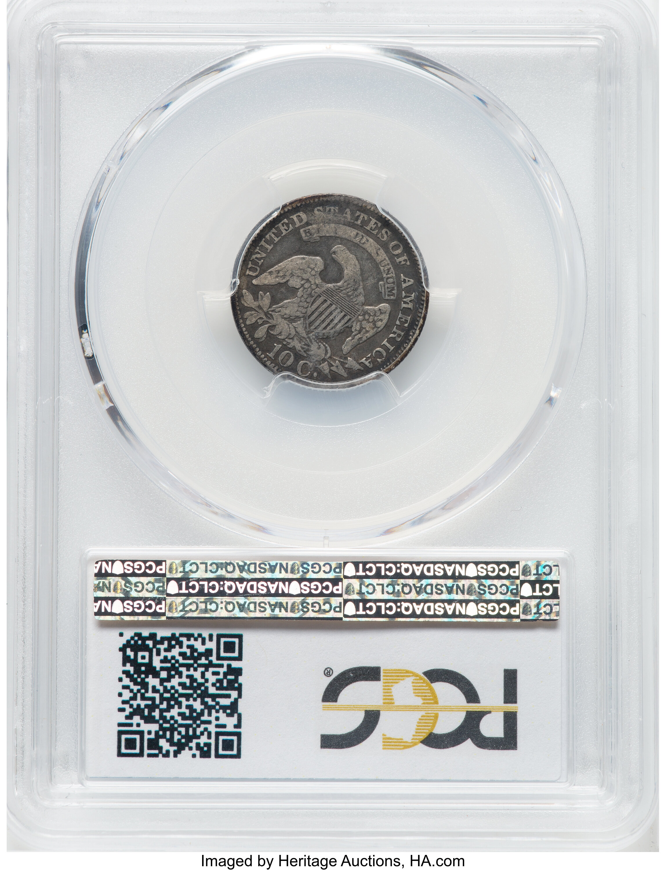 1828 10c Large Planchet, Large Date AG3 CAC thumbnail 21