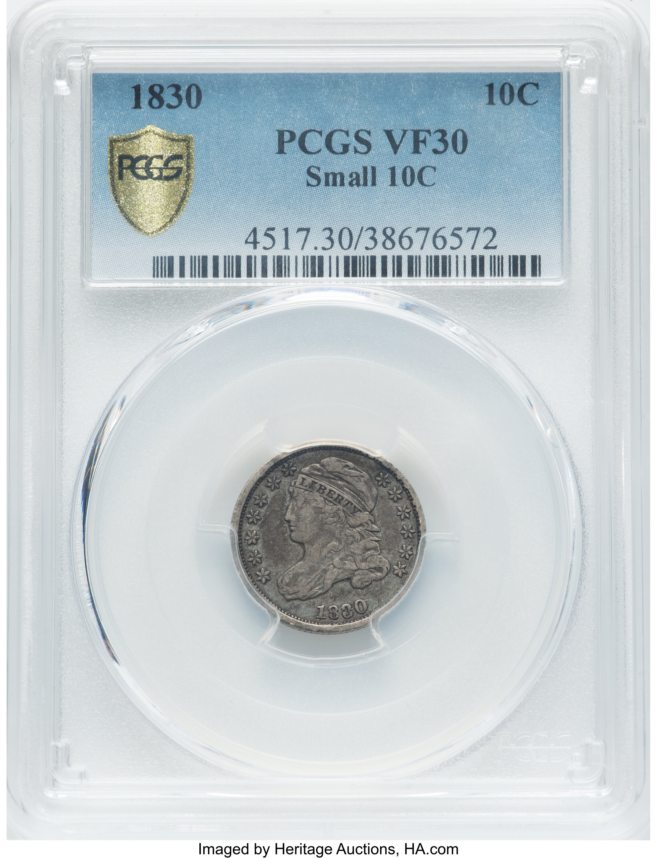 1830 10c Small 10C AG3 CAC thumbnail 18