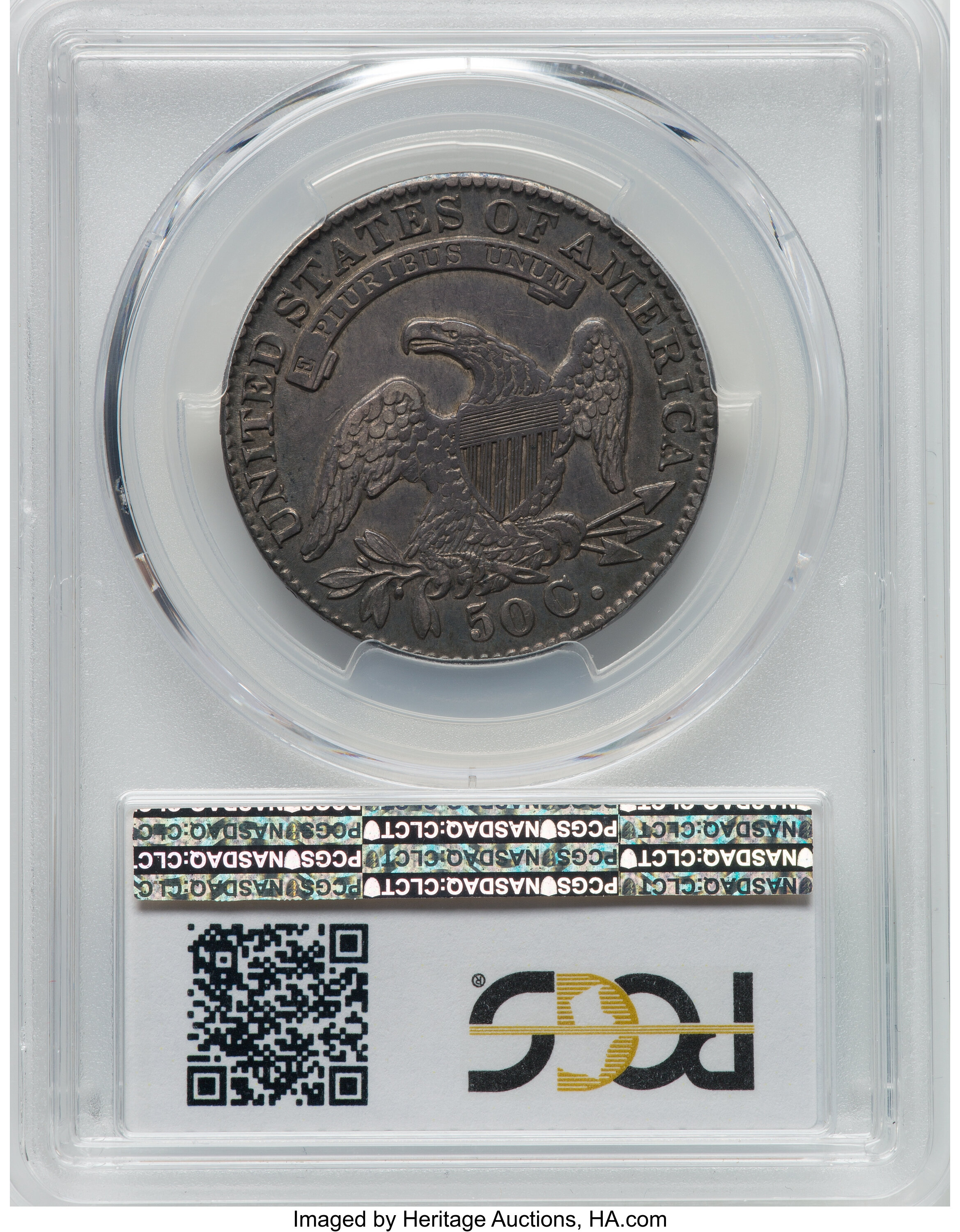 1833 50c O-101 AU53 CAC thumbnail 2