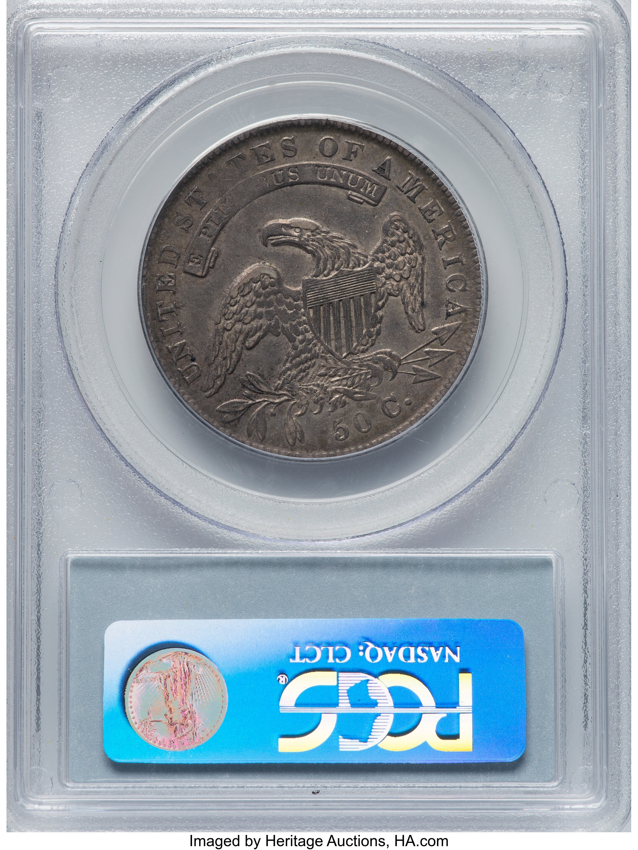 1834 50c Small Date, Small Letters, O-116 F12 CAC thumbnail 22