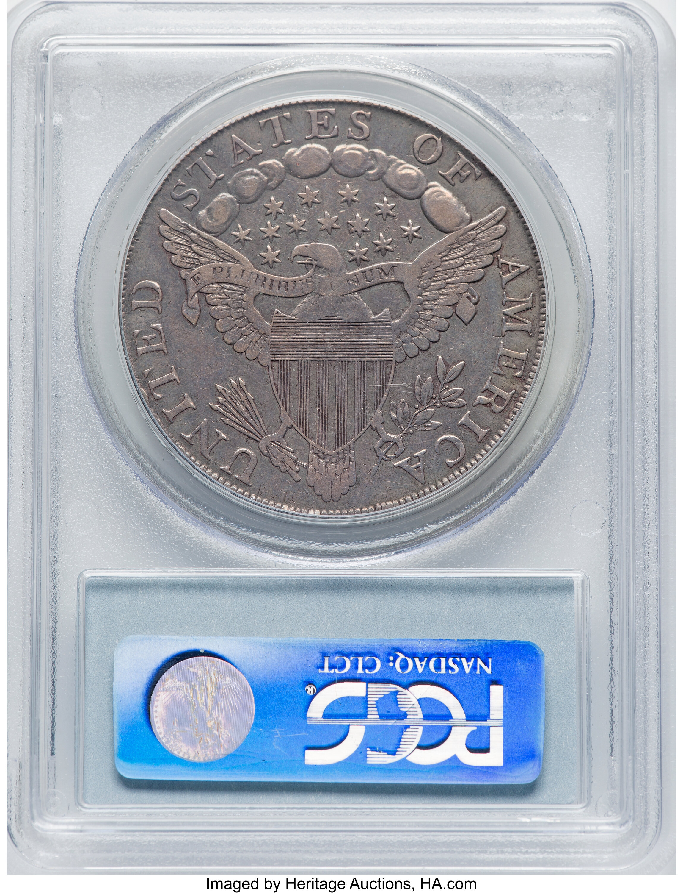 1798 $1  Large Eagle, Pointed 9, Close Date, B-9, BB-121 VG10 thumbnail 12