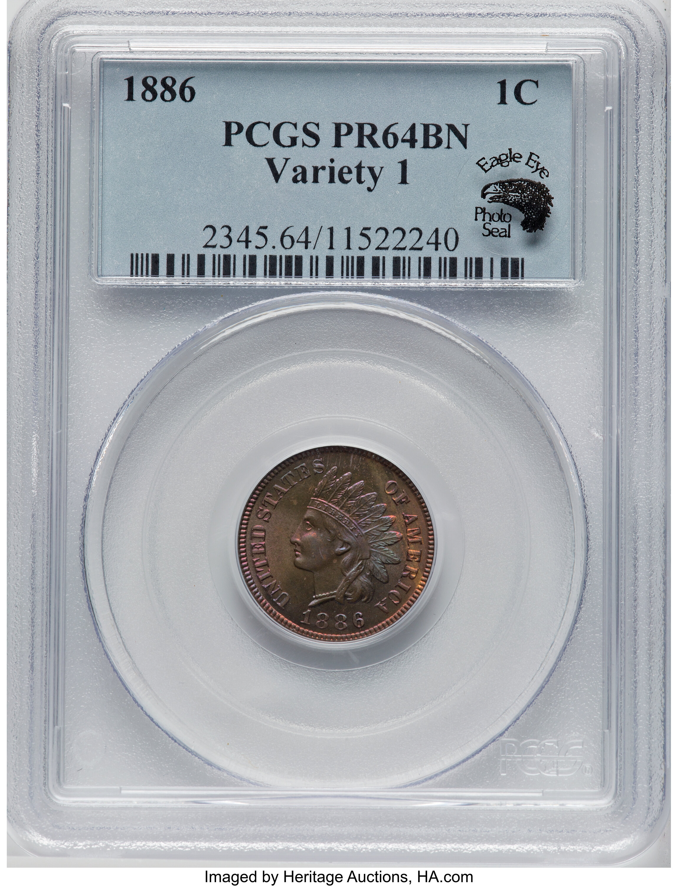 1886 1c Type 1 PR BN AU58 BN thumbnail 23